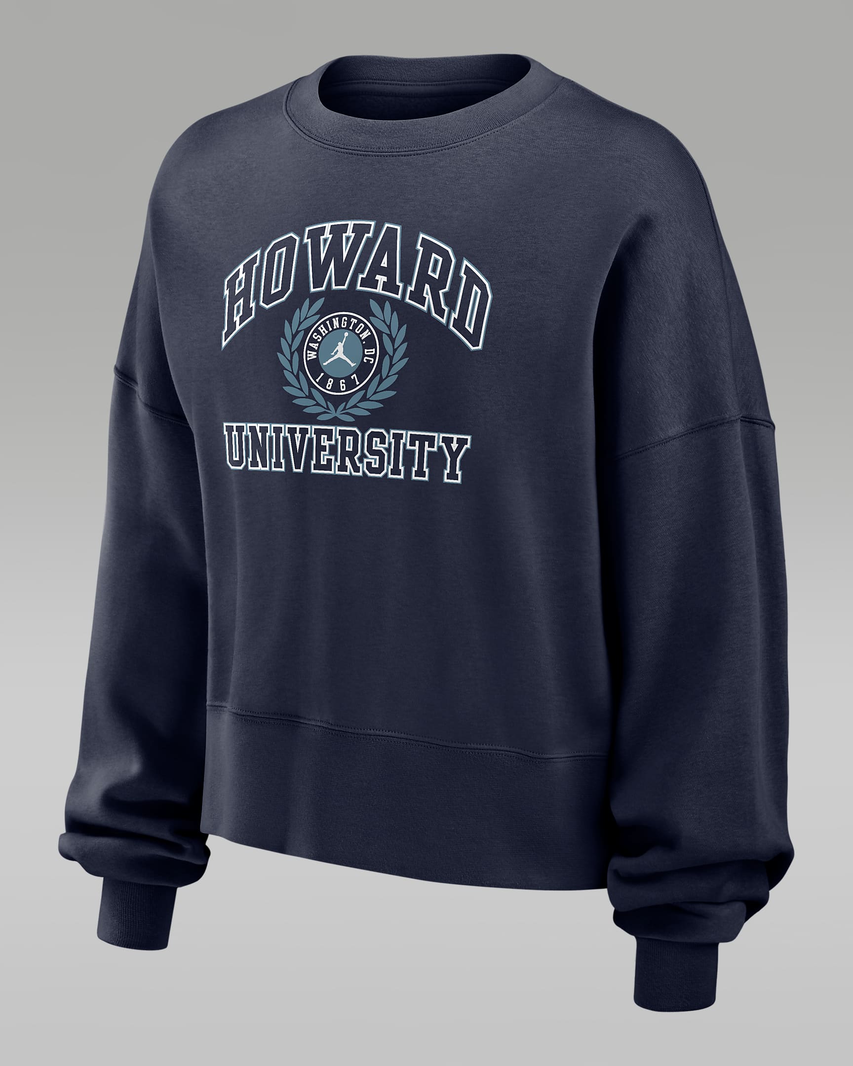 Howard Women's Jordan College Crew-Neck Sweatshirt - Navy