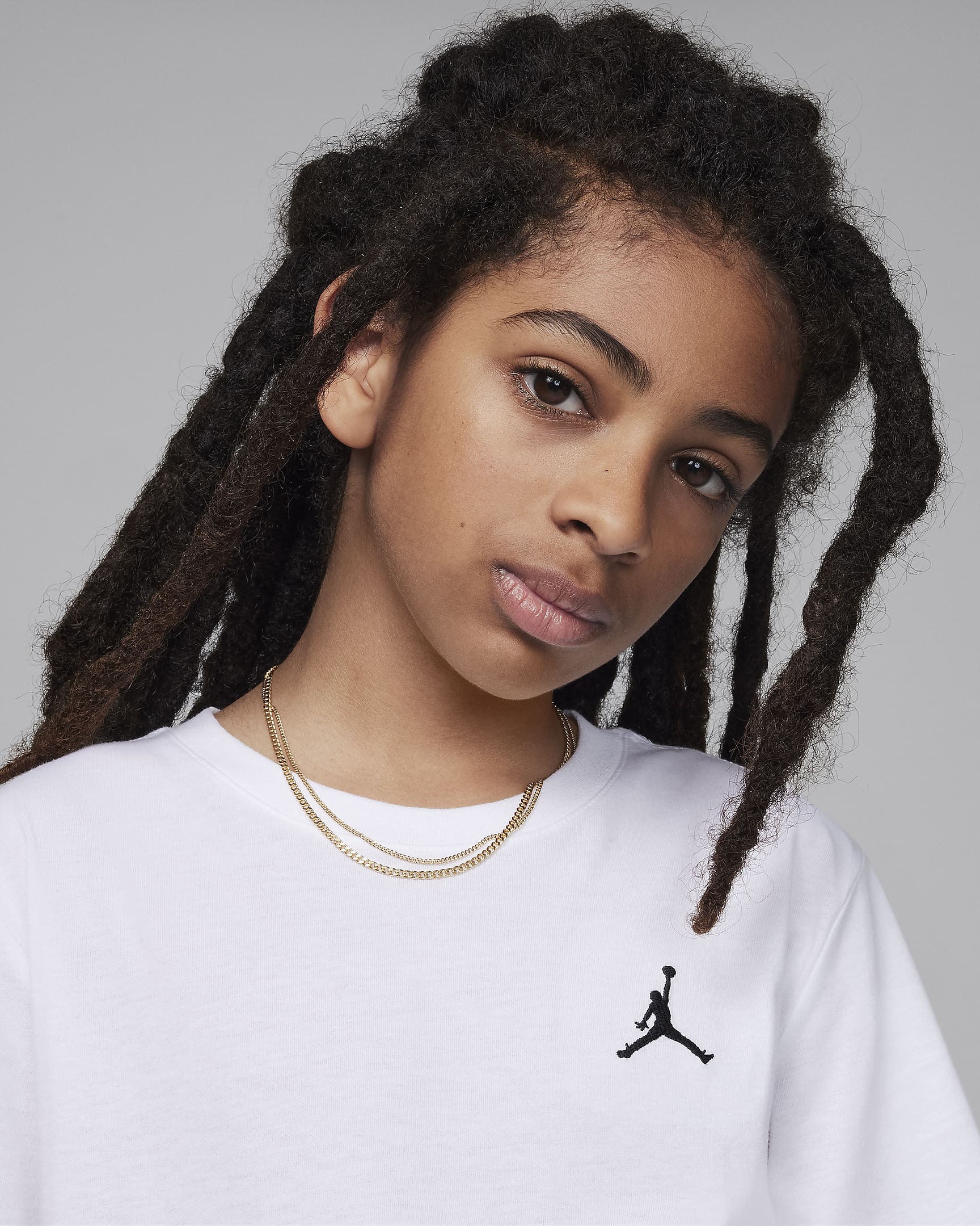 Jordan T-Shirt mit Jumpman Air-Stickerei (ältere Kinder) - Weiß