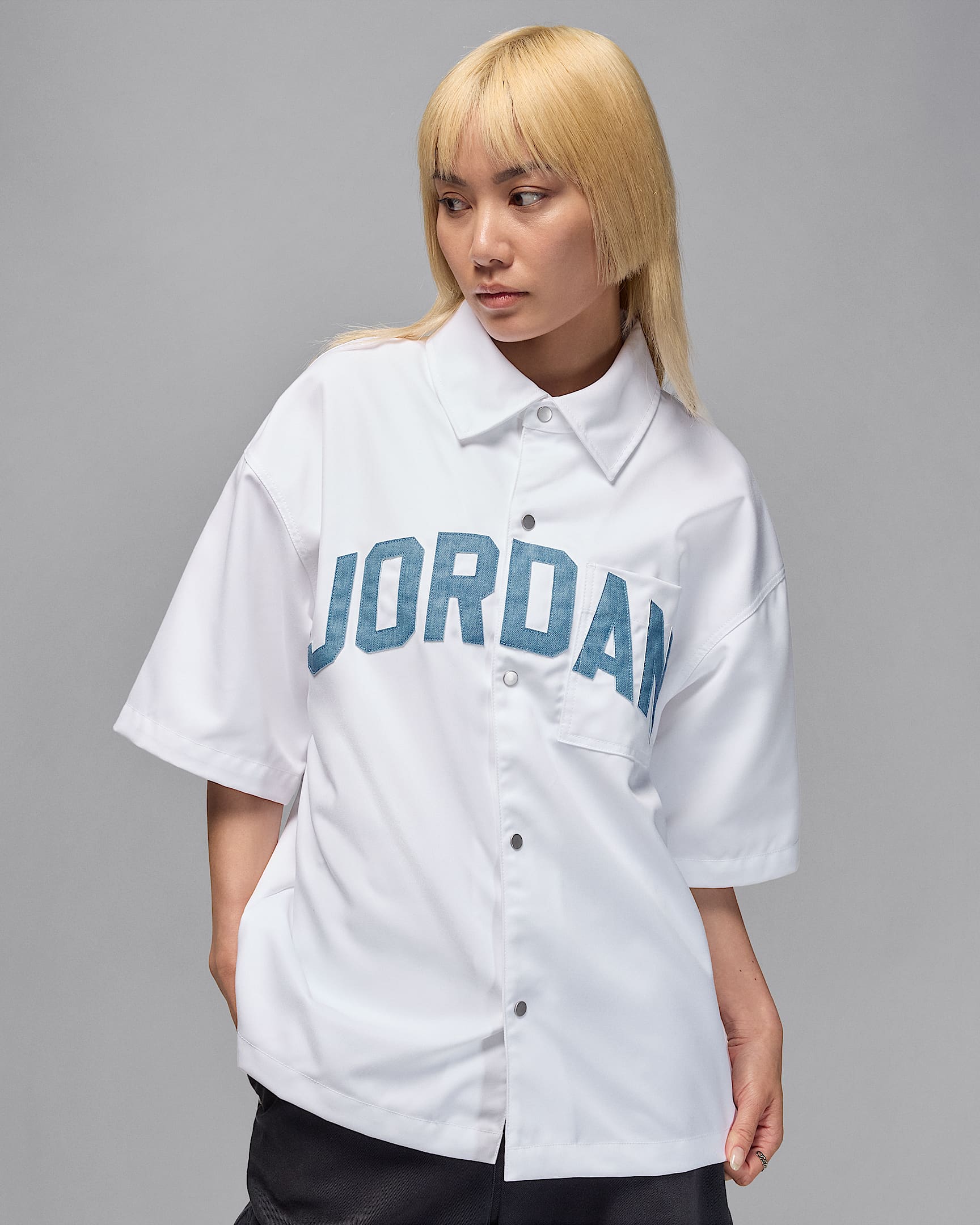Jordan Flight Women's Woven Short-Sleeve Top - White
