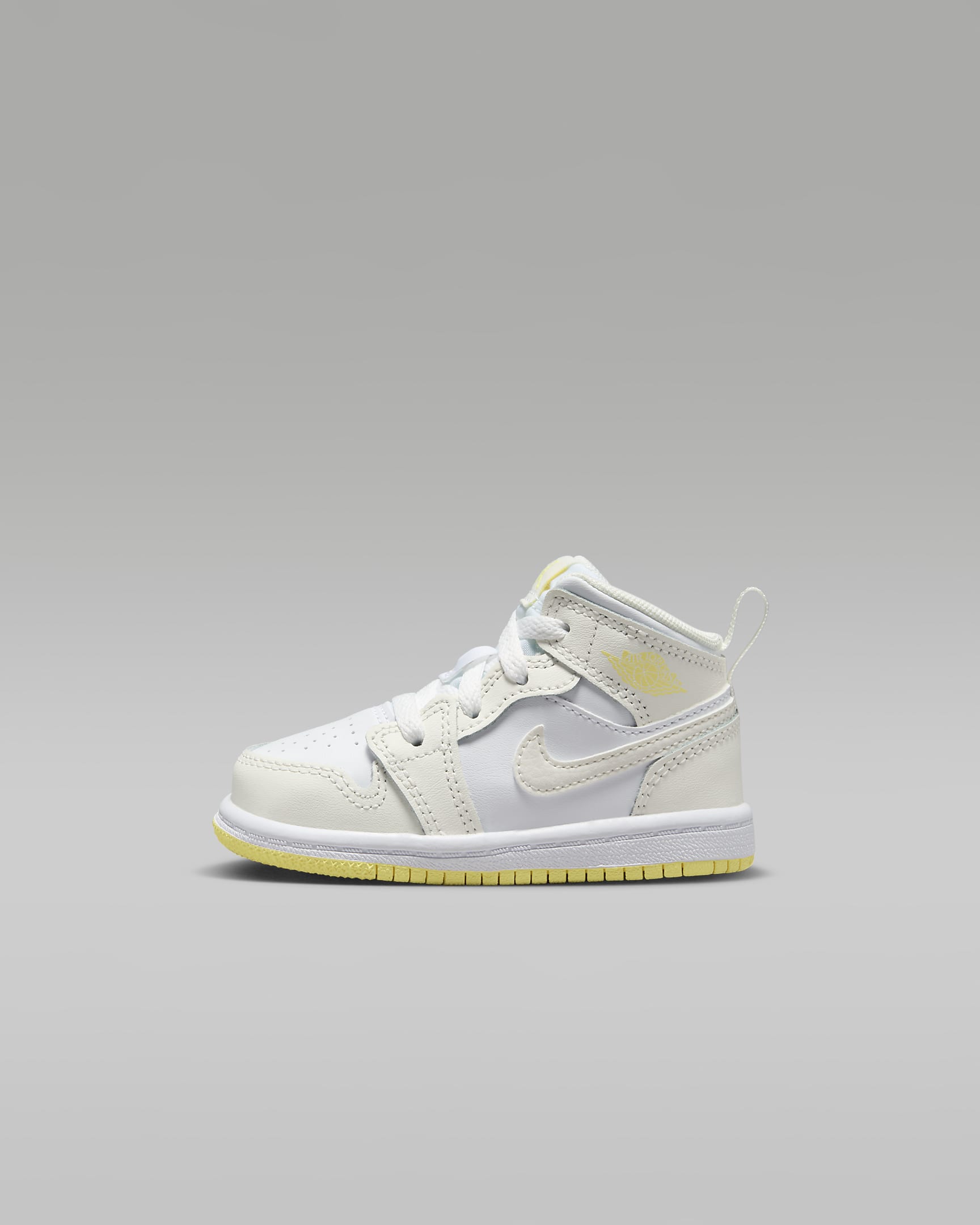 Calzado para bebé e infantil Jordan 1 Mid - Vela/Blanco/Naranja láser claro