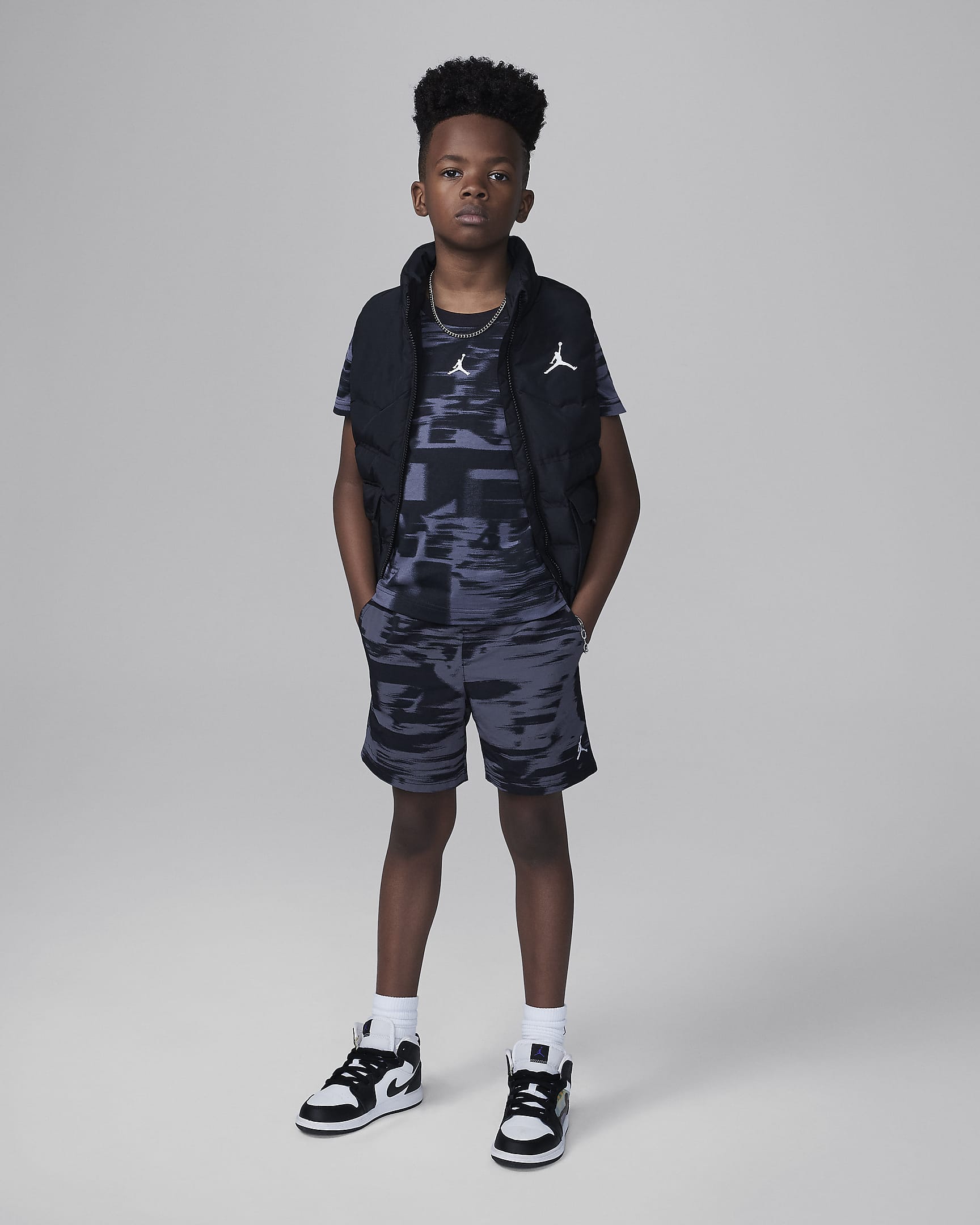 Jordan MJ Flight MVP Little Kids' Printed Woven Shorts - Black