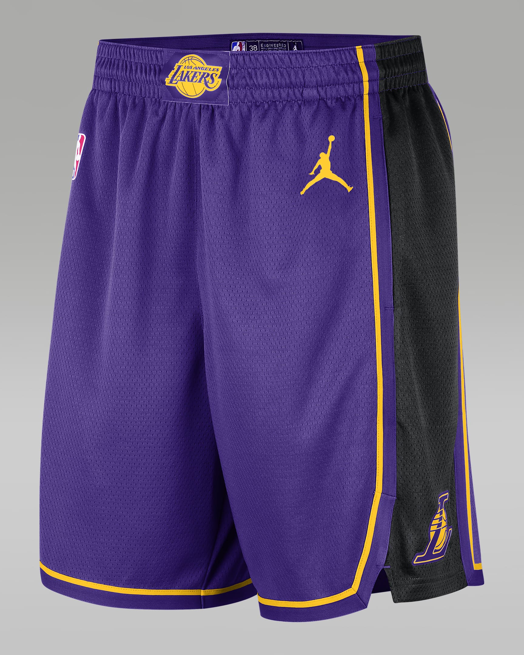 Los Angeles Lakers Statement Edition Jordan Dri-FIT NBA Swingman Basketballshorts für Herren - Field Purple/Amarillo