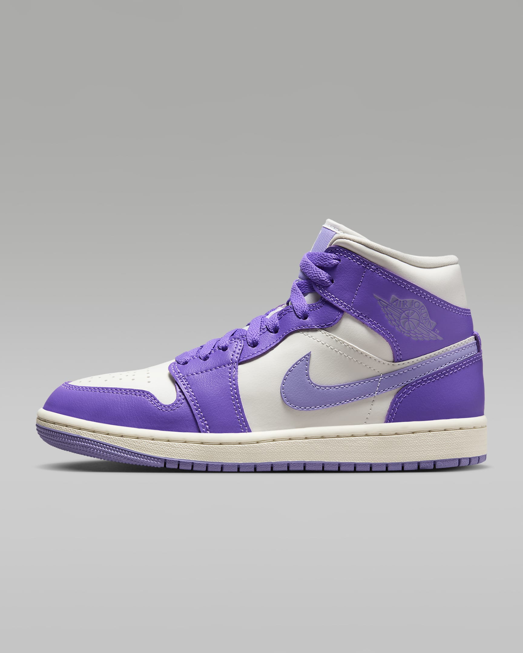 Air Jordan 1 Mid Women's Shoes - Action Grape/Sail/Sky J Light Purple