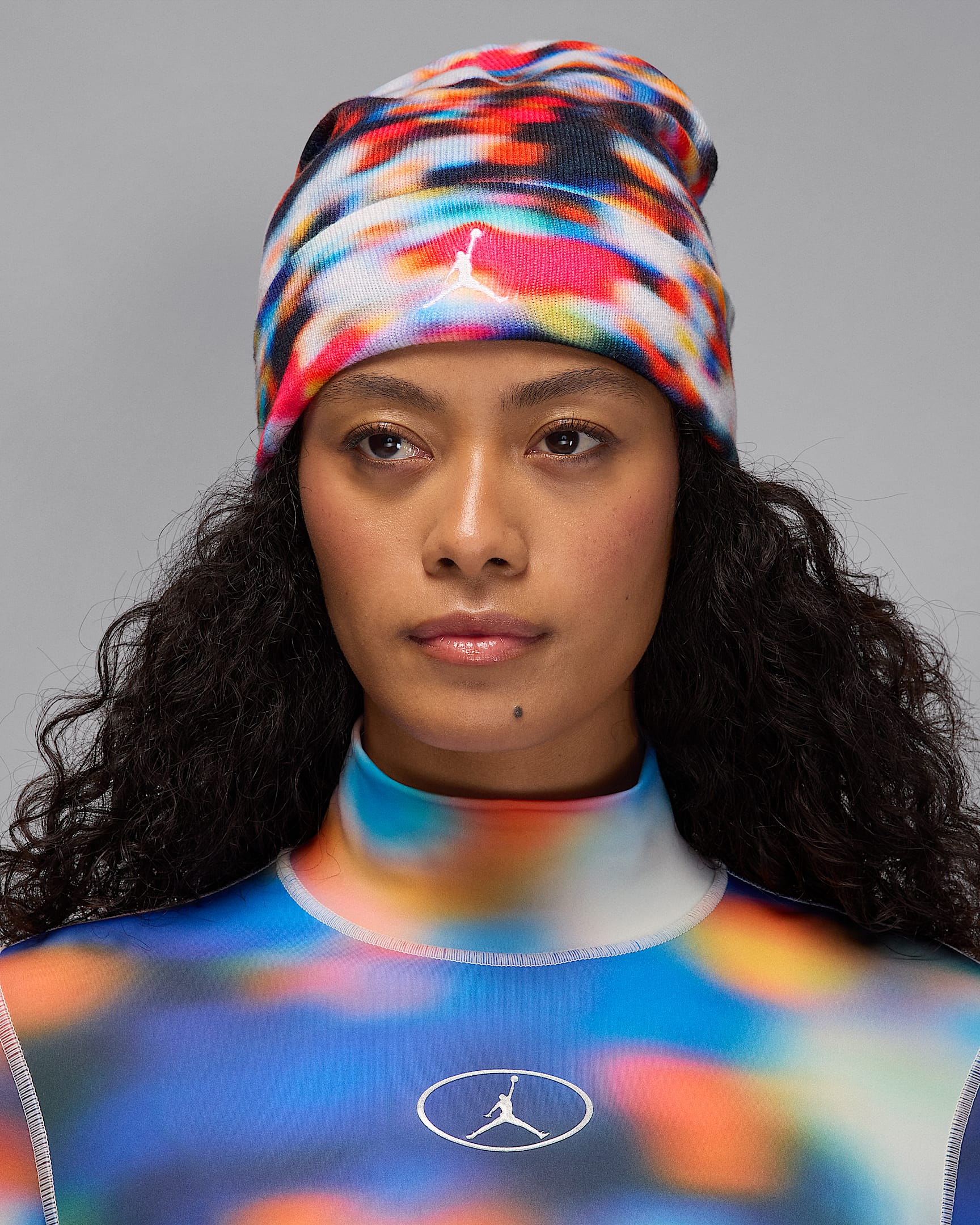 Jordan Peak Essential Mountainside Beanie - White/White