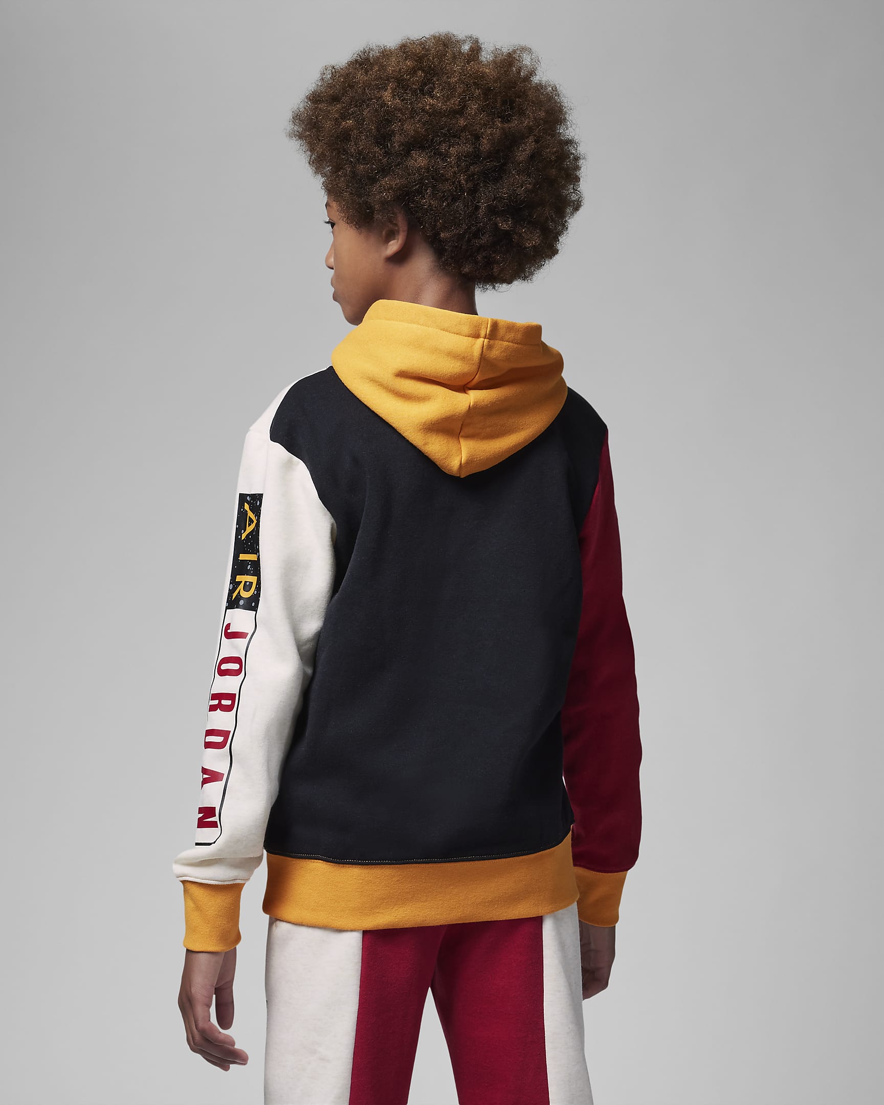 Jordan Big Kids' Paprika Fleece Pullover Hoodie.