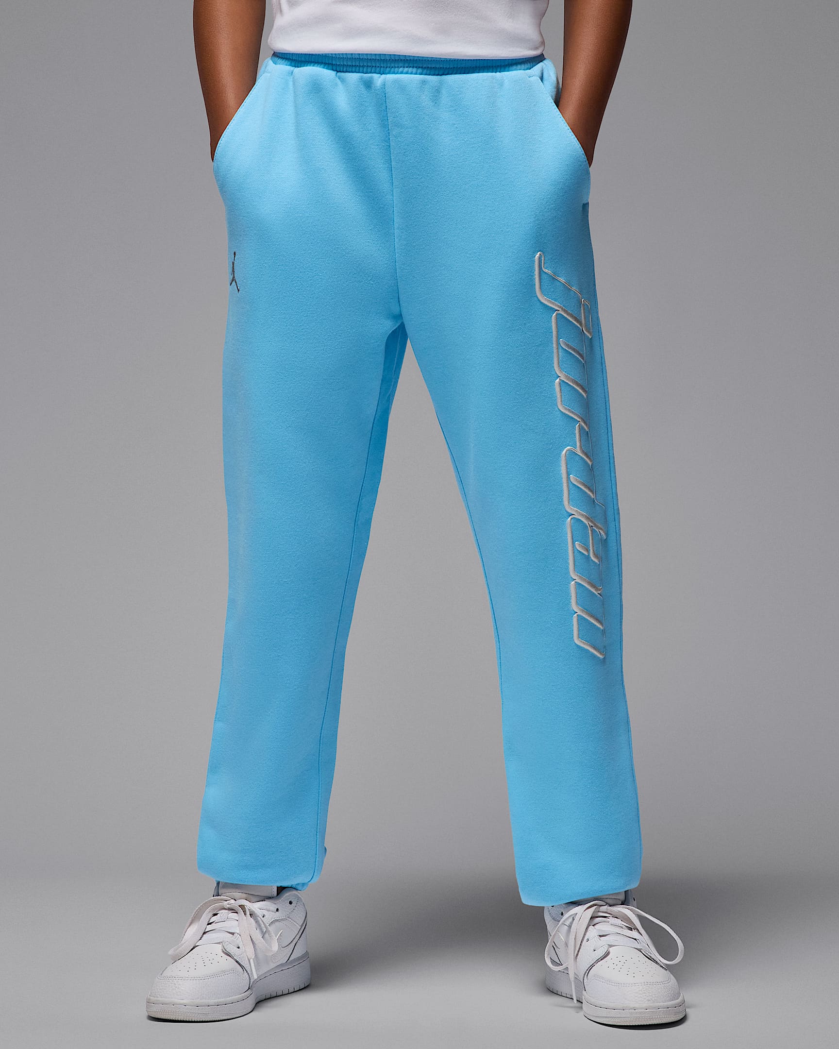 Jordan Mountainside Big Kids' Fleece Pants - Blue Chill
