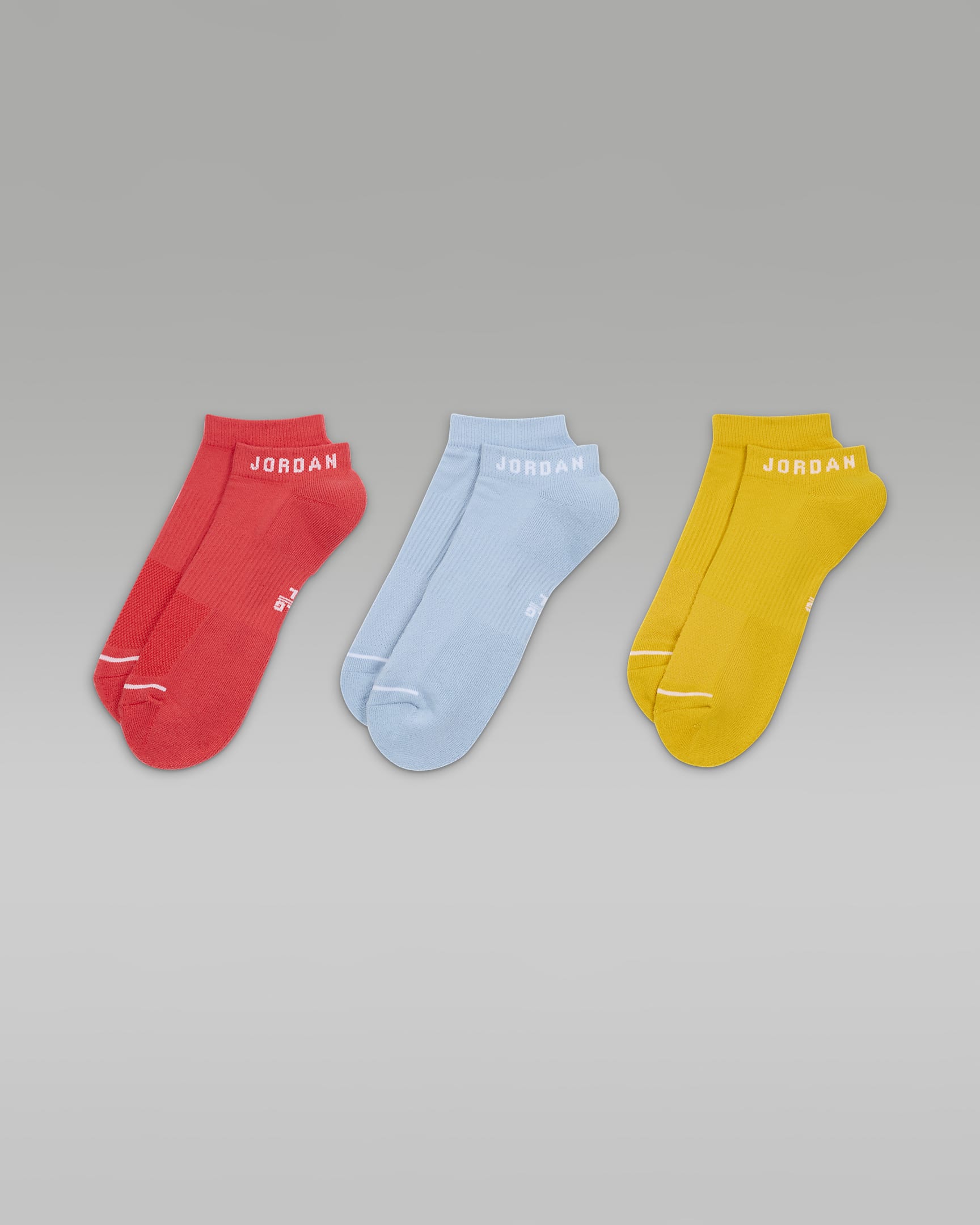 Meias No-Show Everyday Jordan (3 pares) - Multicolor