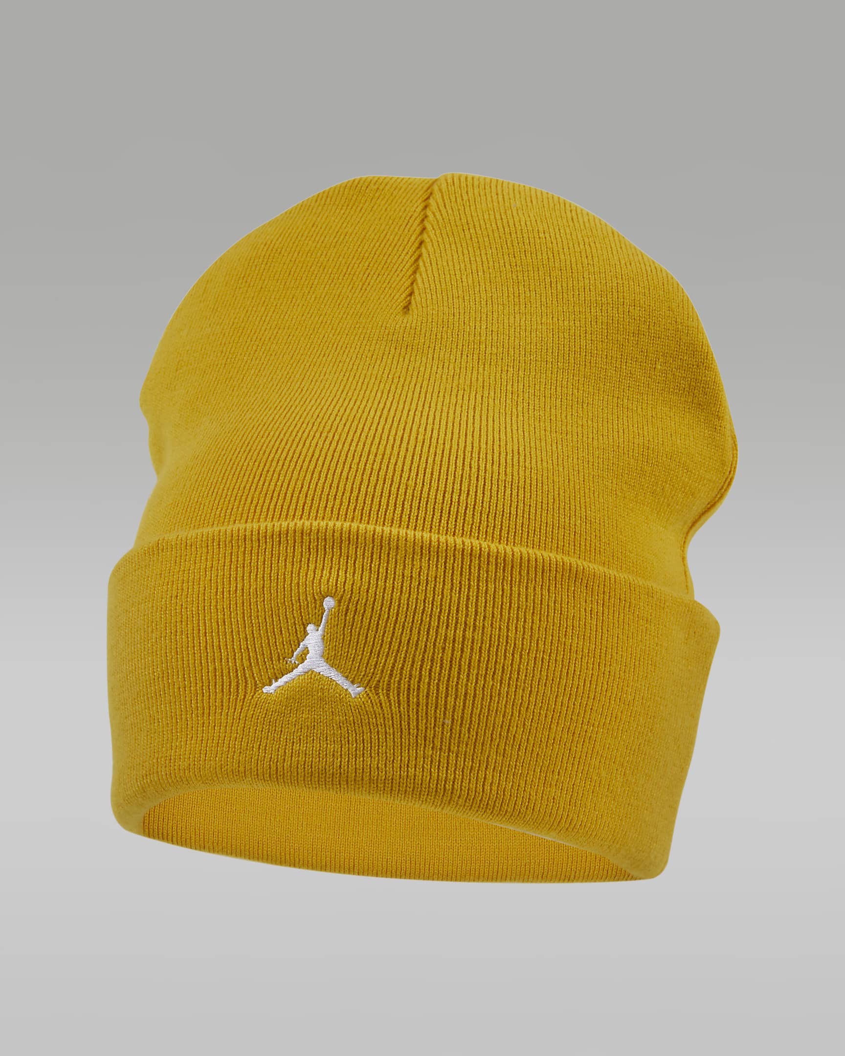 Jordan Peak Essential Beanie - Yellow Ochre/White