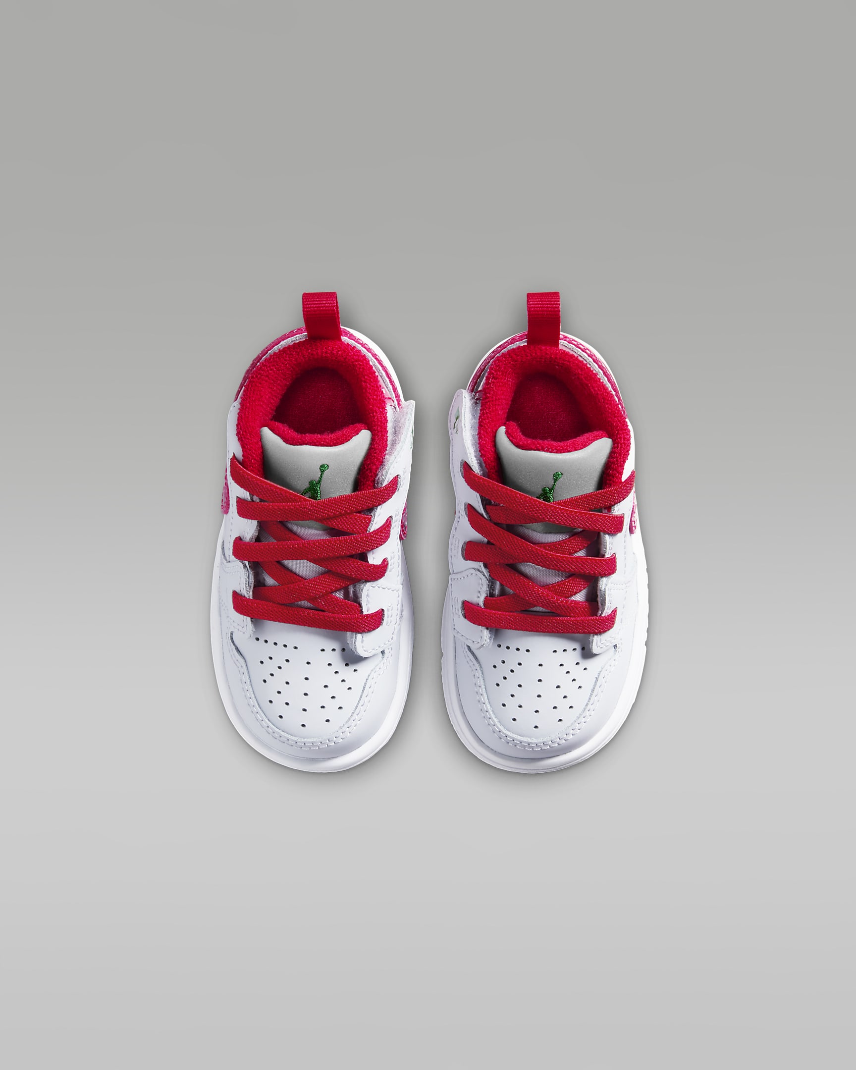 Jordan 1 Low Alt SE Baby/Toddler Shoes - Football Grey/Pine Green/White/University Red