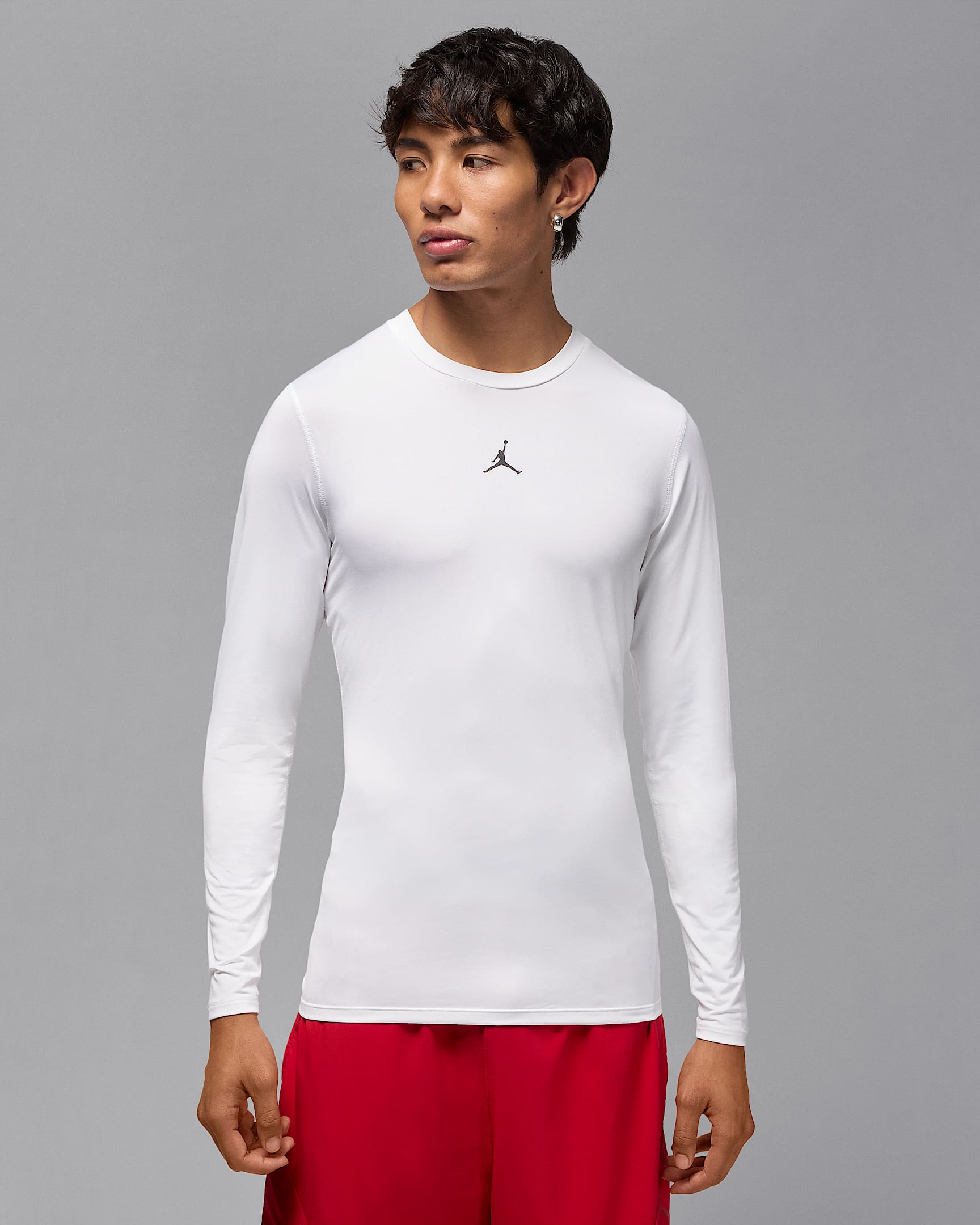 Jordan Sport Men's Dri-FIT Long-Sleeve Base Layer Top - White/Black