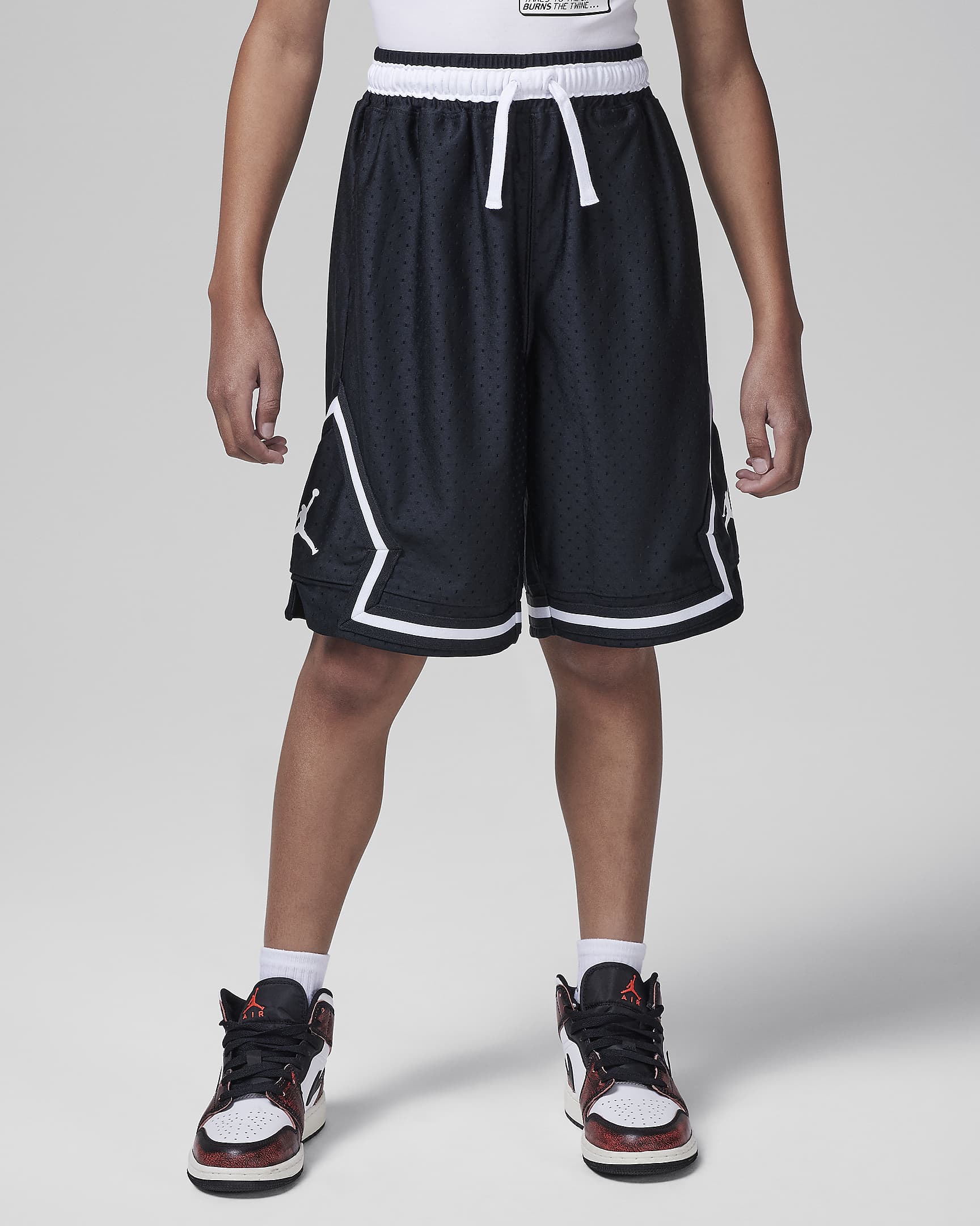 Jordan Sport Big Kids' Dri-FIT Diamond Shorts - Black