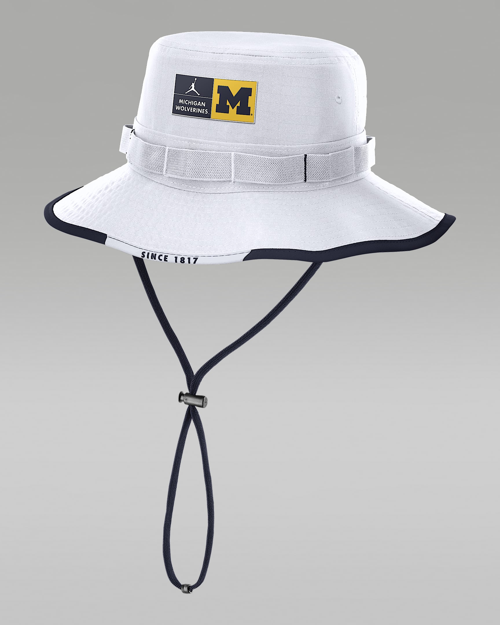 Michigan Apex Boonie Men's Jordan Brand Dri-FIT College Bucket Hat - White