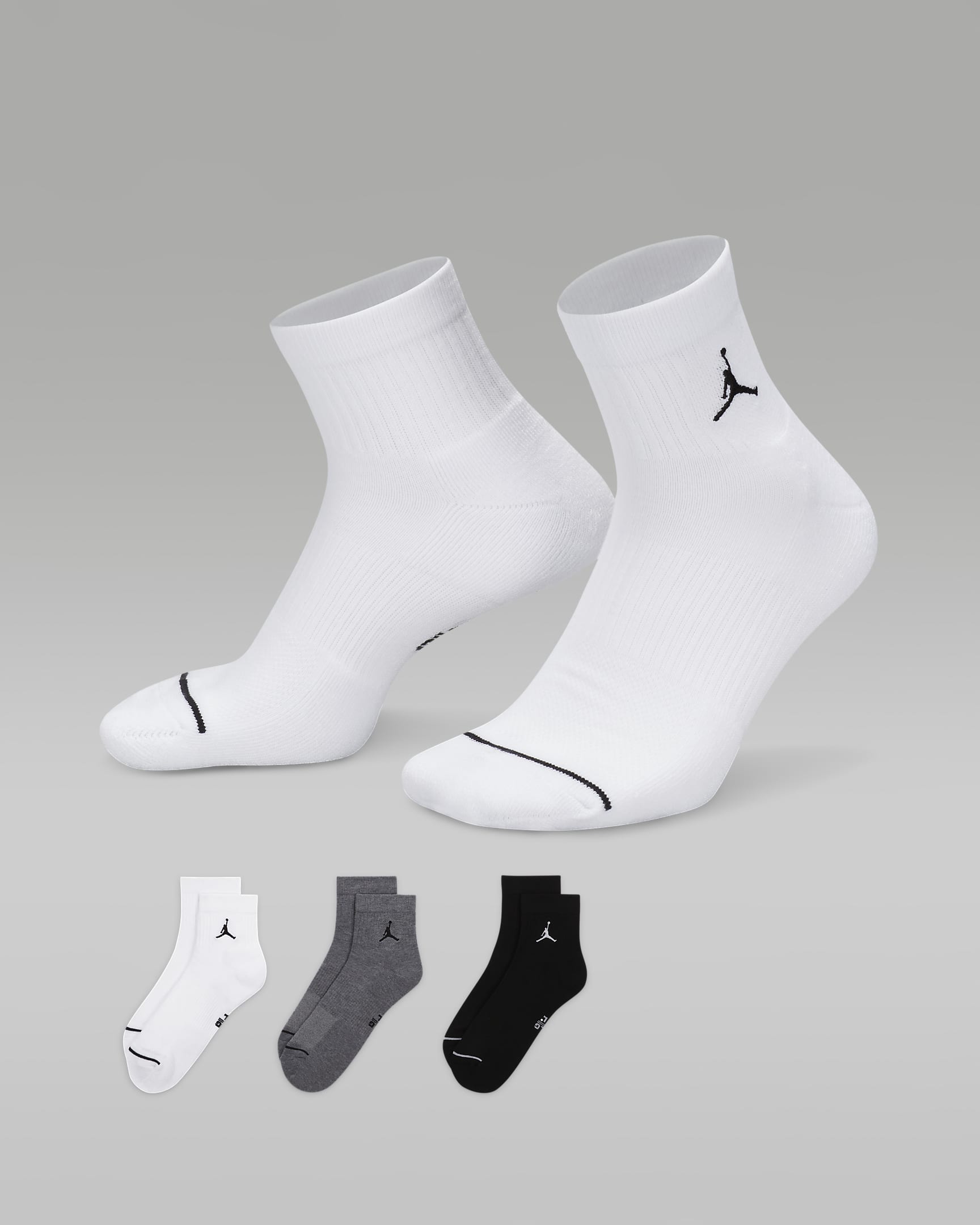 Jordan Everyday Ankle Socks (3 Pairs) - Multi-Colour