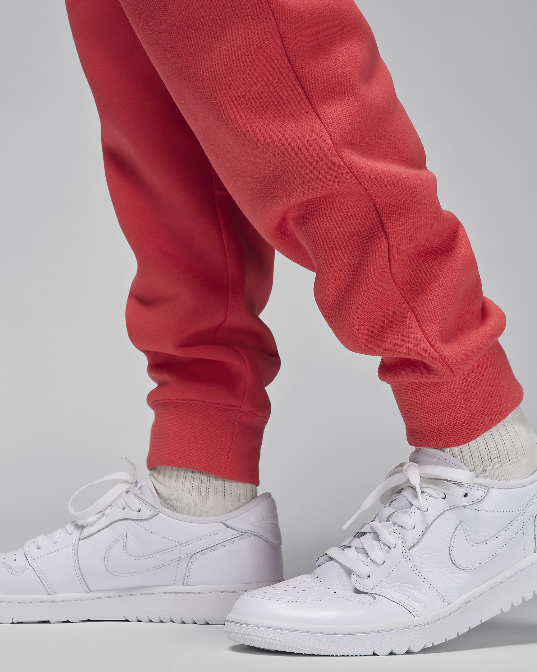 Jordan Brooklyn Fleece Men's Tracksuit Bottoms - Lobster/White