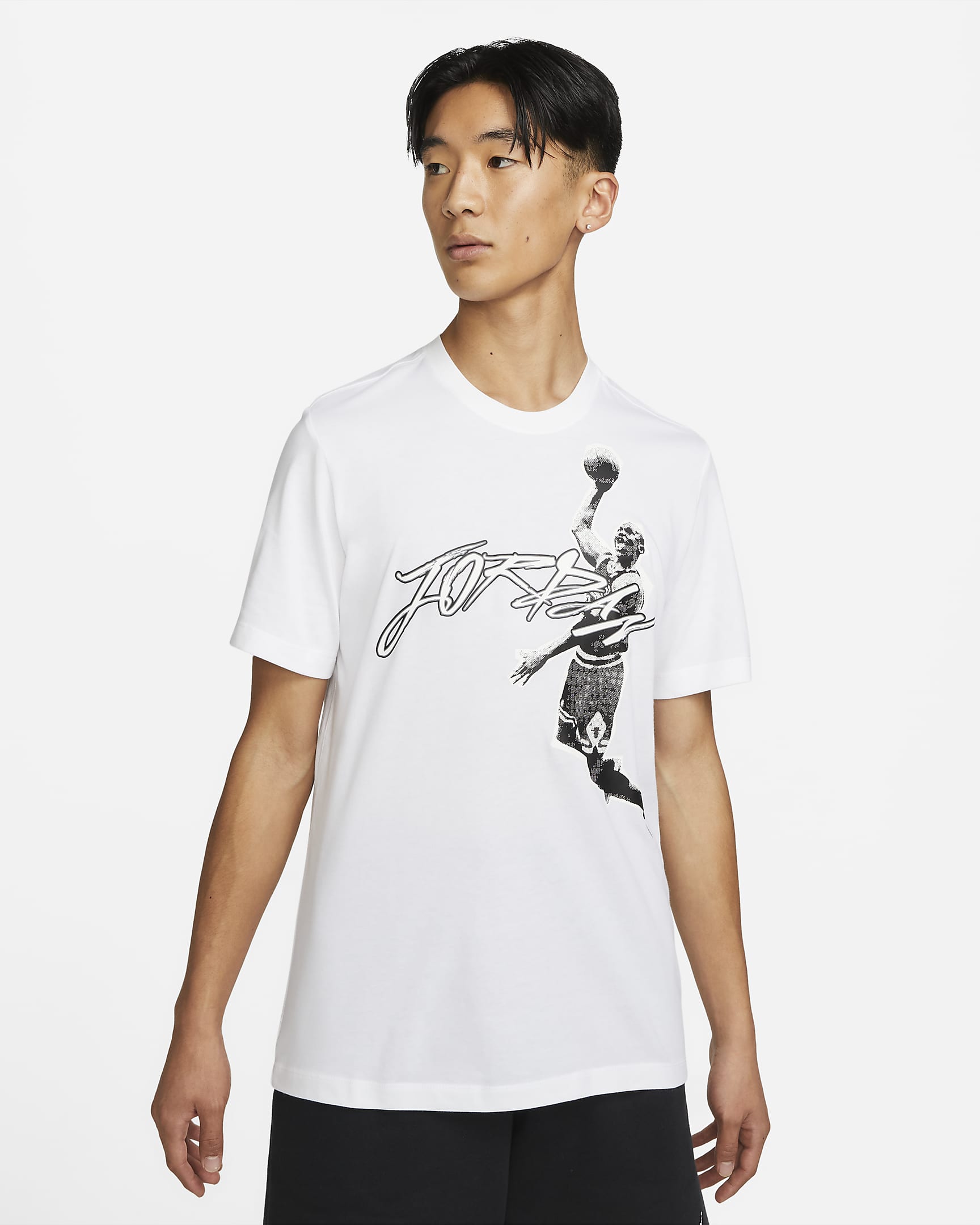 ジョーダン エア Dri-FIT メンズ Tシャツ - ホワイト/ブラック