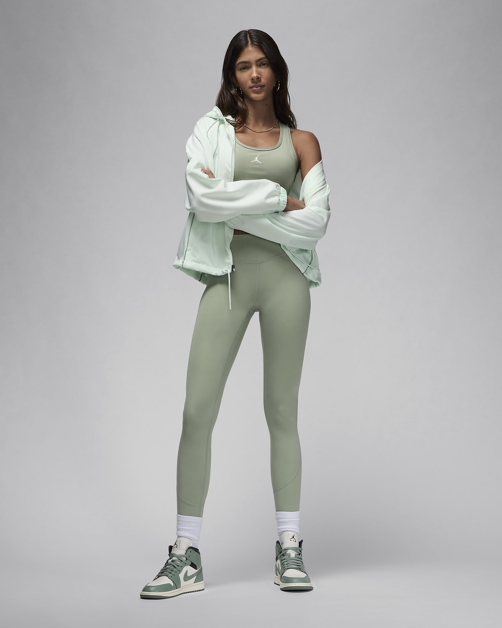 Jordan Sport női leggings - Jade Smoke/Fehér