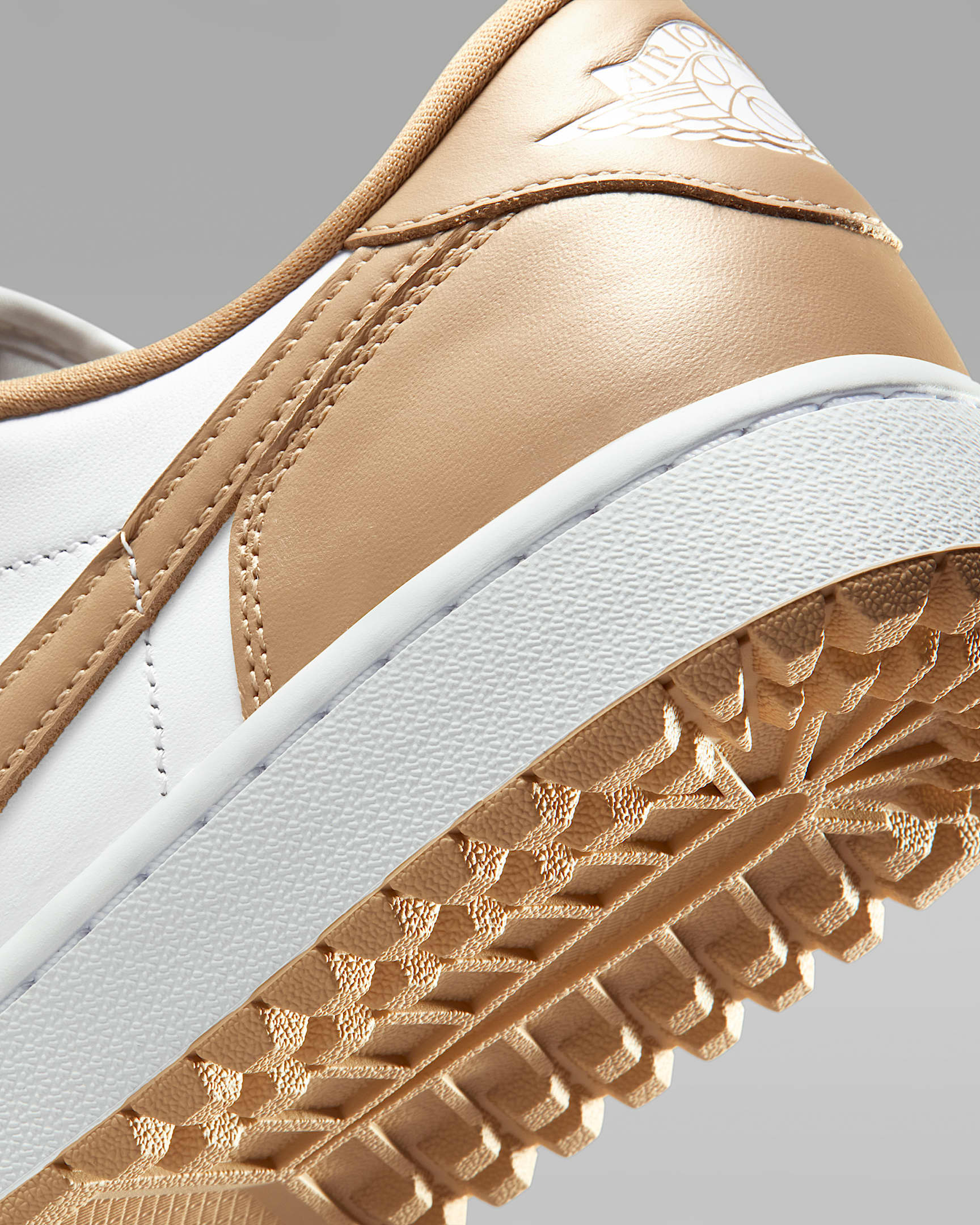 Air Jordan 1 Low G Golf Shoes - White/White/Linen