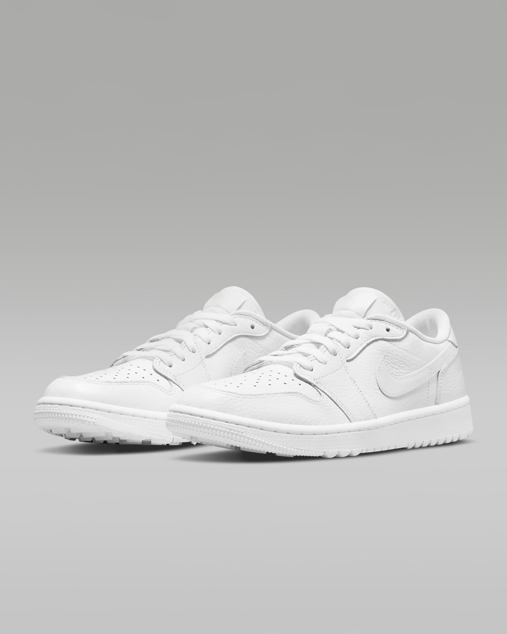 Air Jordan 1 Low G Golf Shoes - White/White