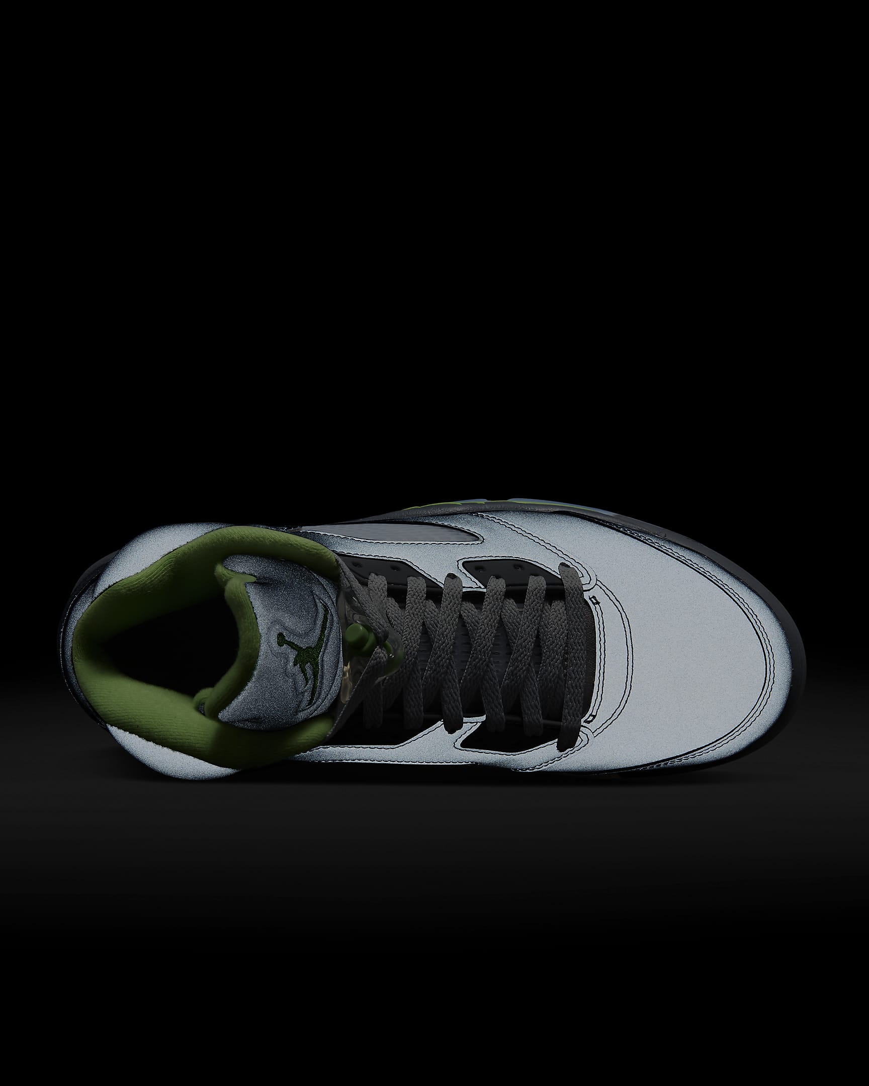 Chaussure Air Jordan 5 Retro « Green Bean » pour Homme - Silver/Flint Grey/Green Bean