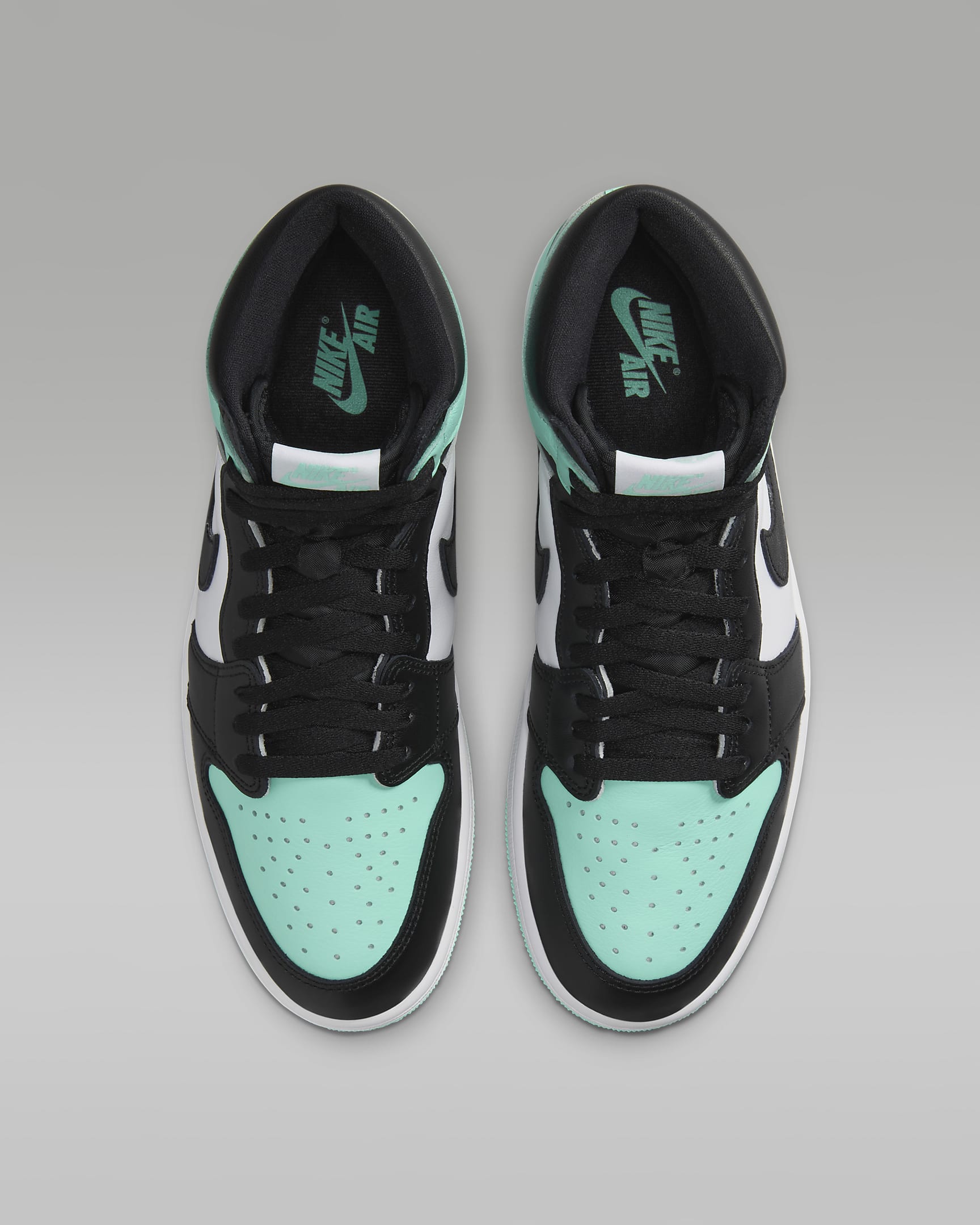 Air Jordan 1 Retro High OG Men's Shoes - White/Green Glow/Black