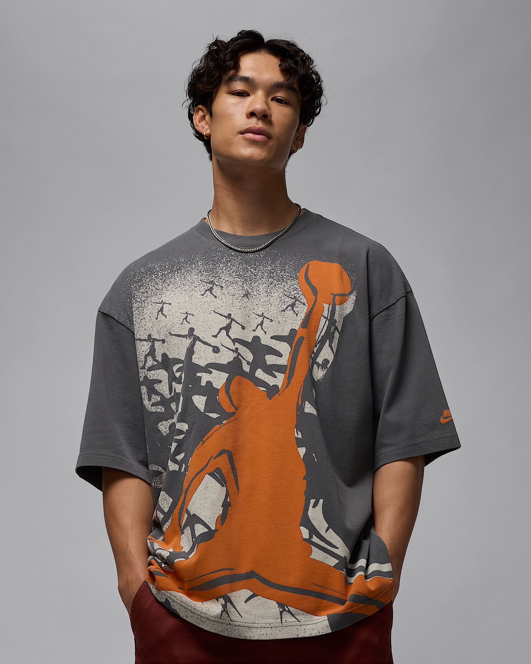 Jordan Men's Oversized Reissue T-Shirt - Iron Grey/Starfish/Starfish