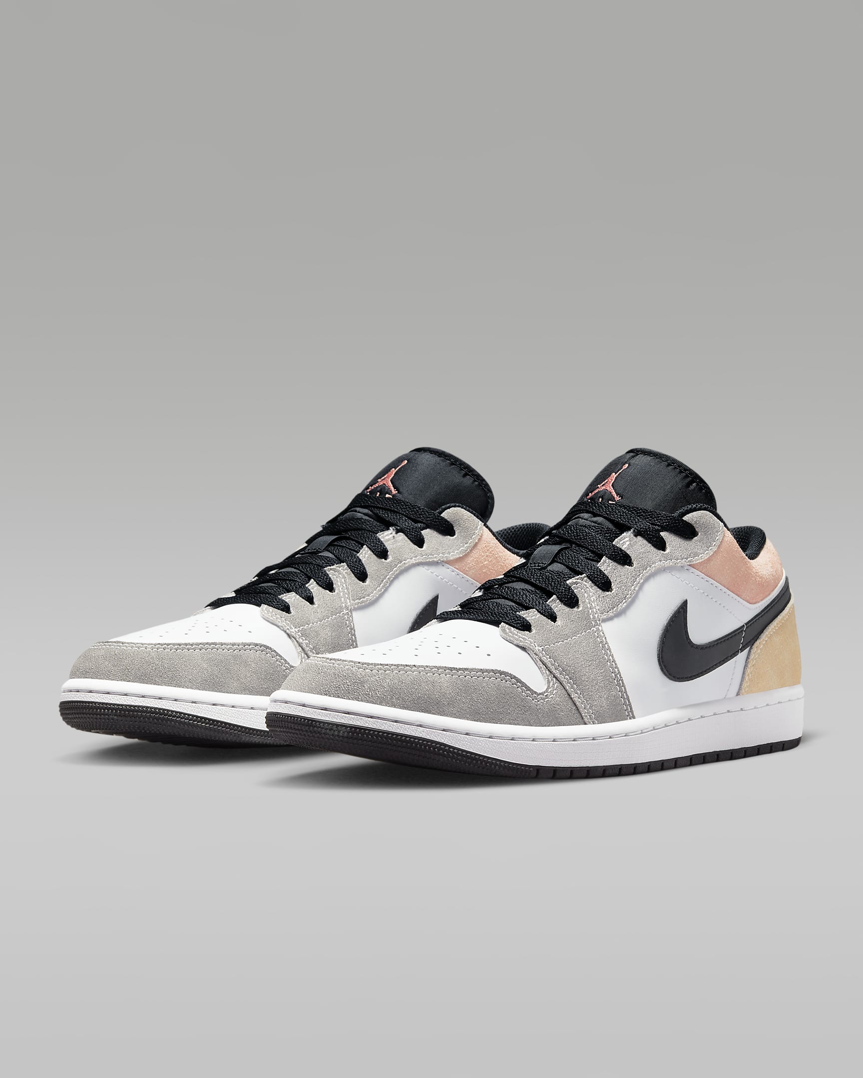 Air Jordan 1 Low SE Men's Shoes - Black/Magic Ember/White/Sundial