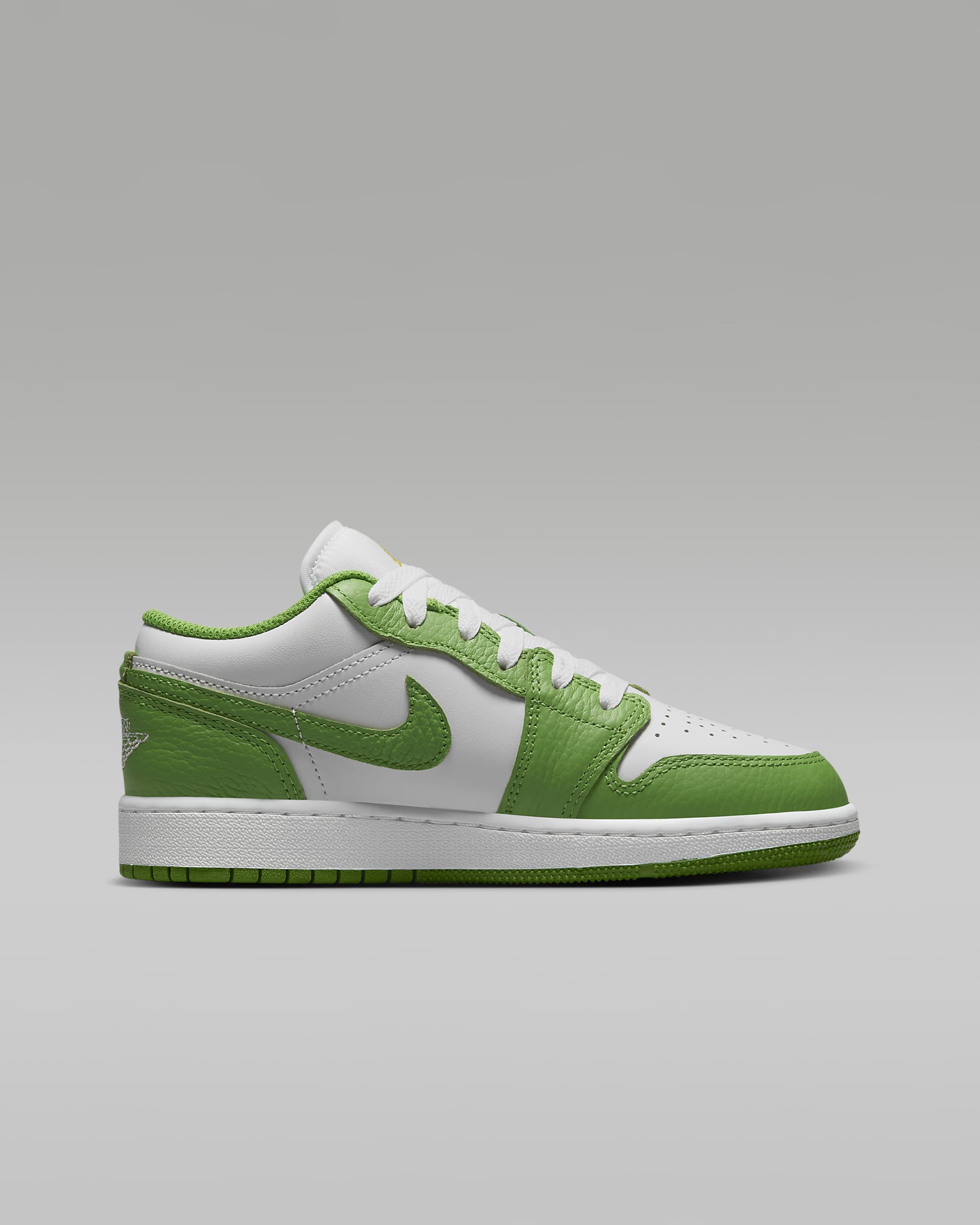 Air Jordan 1 Low SE Big Kids' Shoes - White/Lightning/Chlorophyll