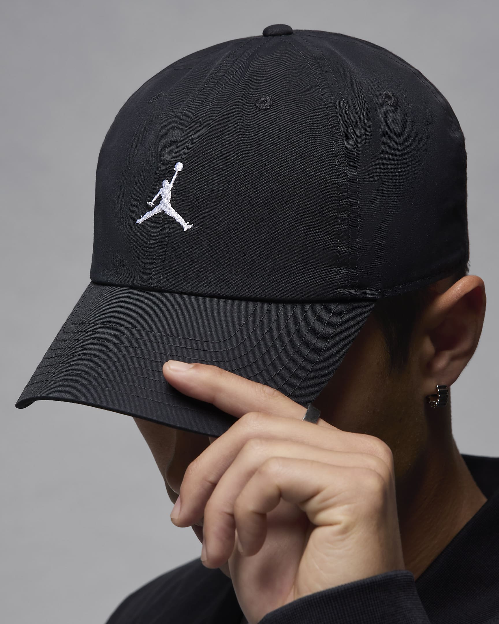 Gorra ajustable sin estructura Jordan Club Cap - Negro/Negro/Blanco