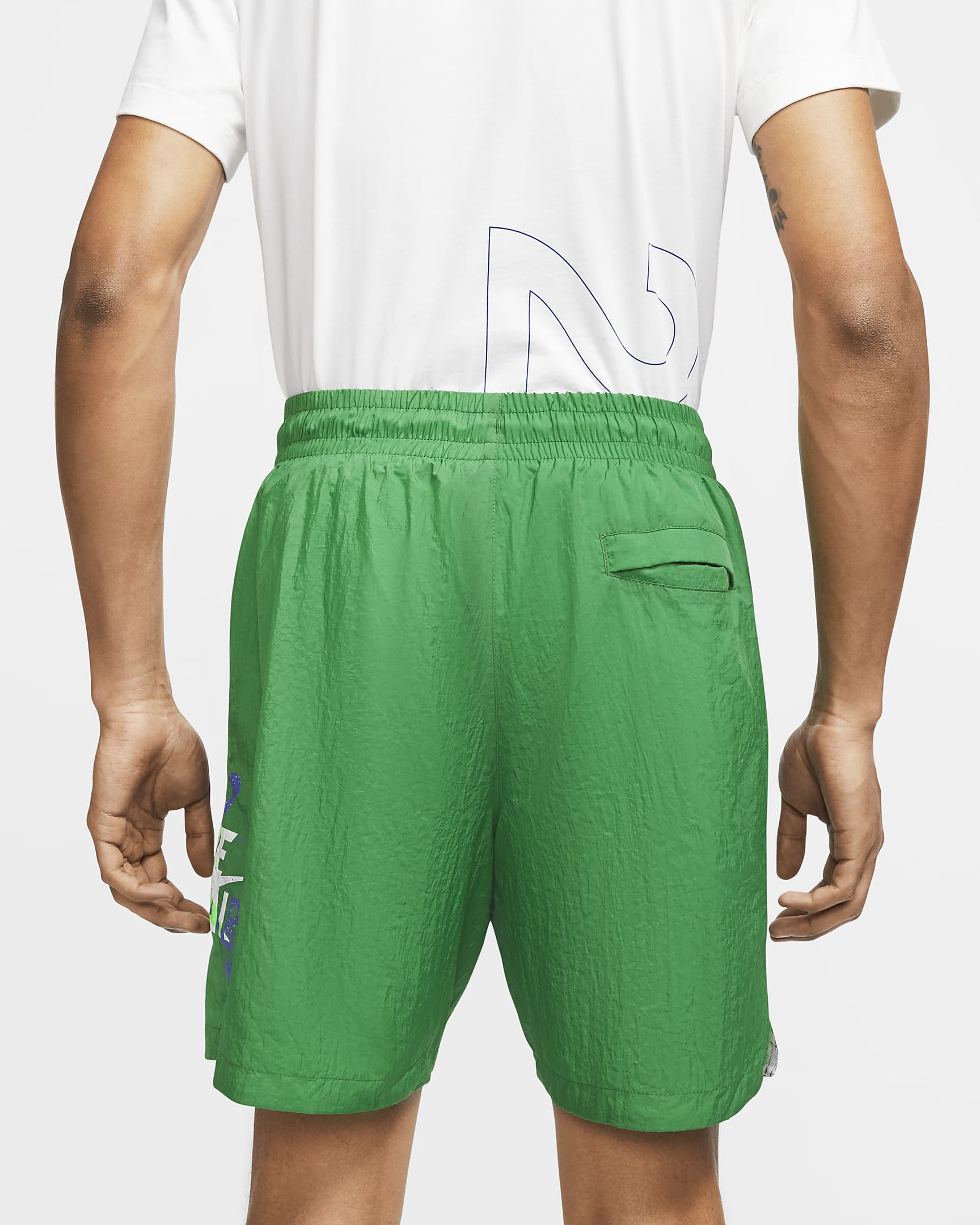 Jordan Jumpman Poolside shorts til herre (18 cm) - Aloe Verde/Rush Violet/Green Strike