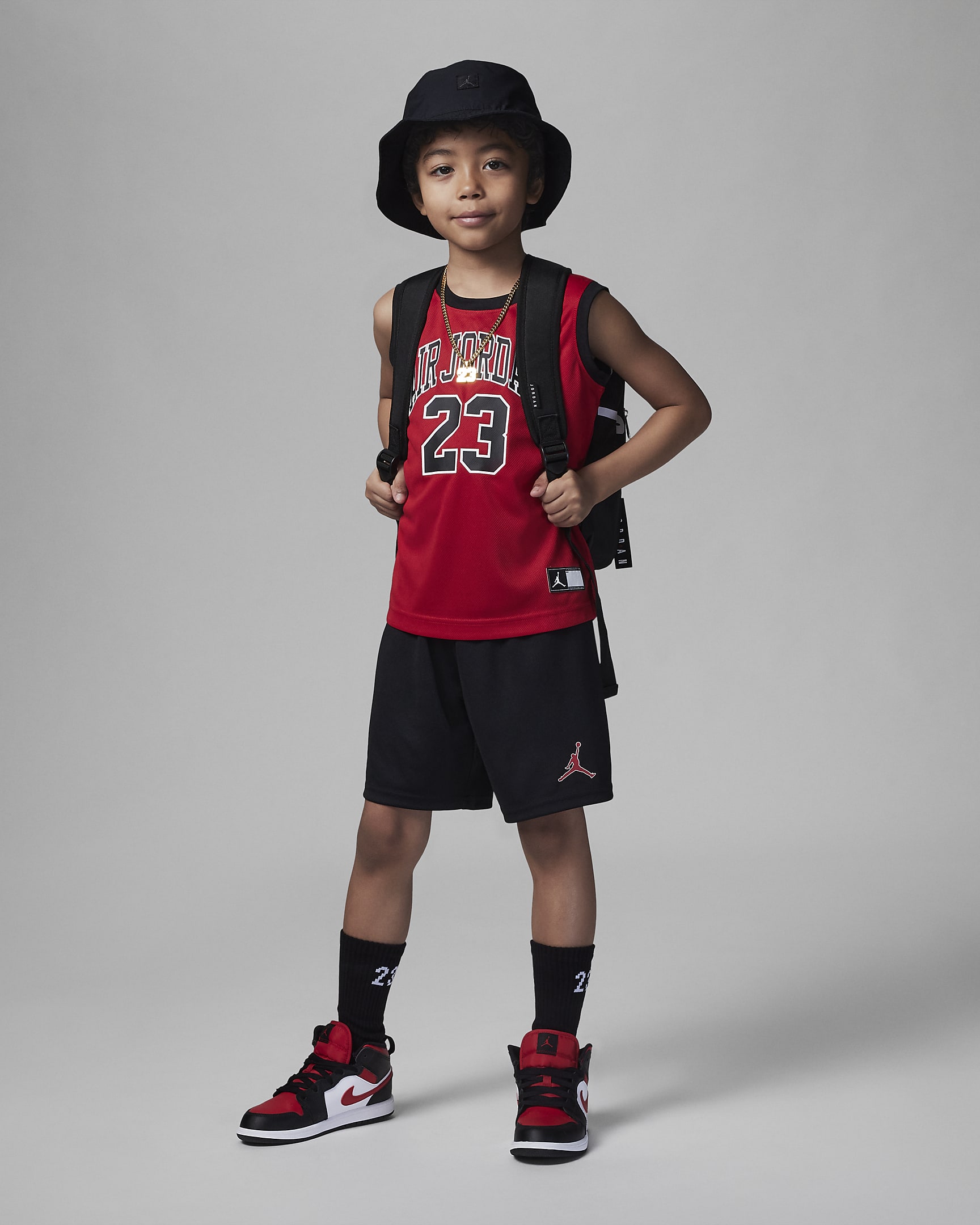 Jordan Jumpman Air Little Kids' T-Shirt and Shorts Set - Black/Red