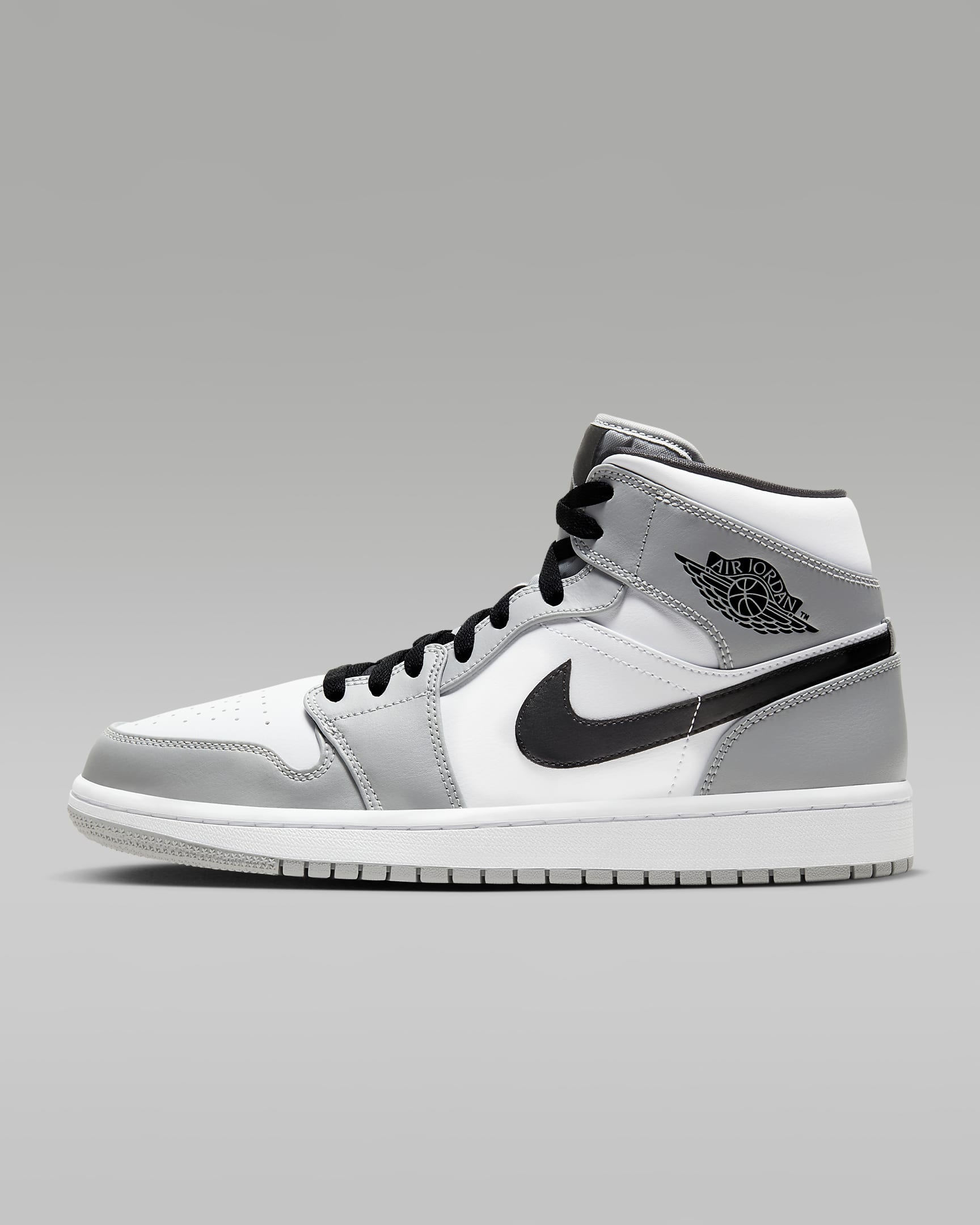 Air Jordan 1 中筒鞋款 - Light Smoke Grey/白色/黑色