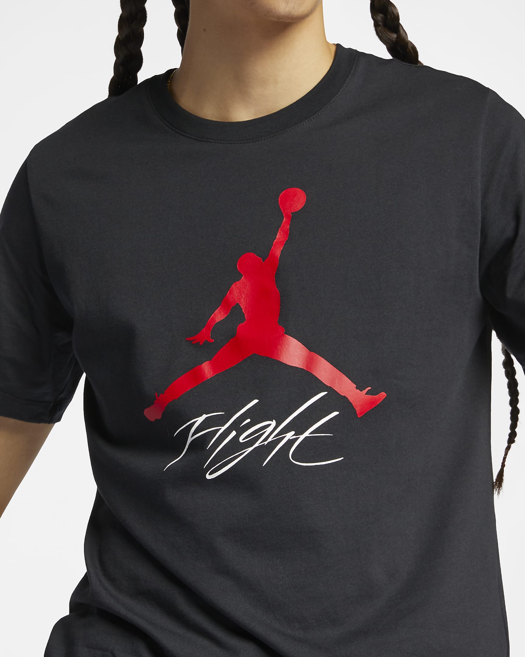 Jordan Jumpman Flight Herren-T-Shirt - Schwarz/Gym Red