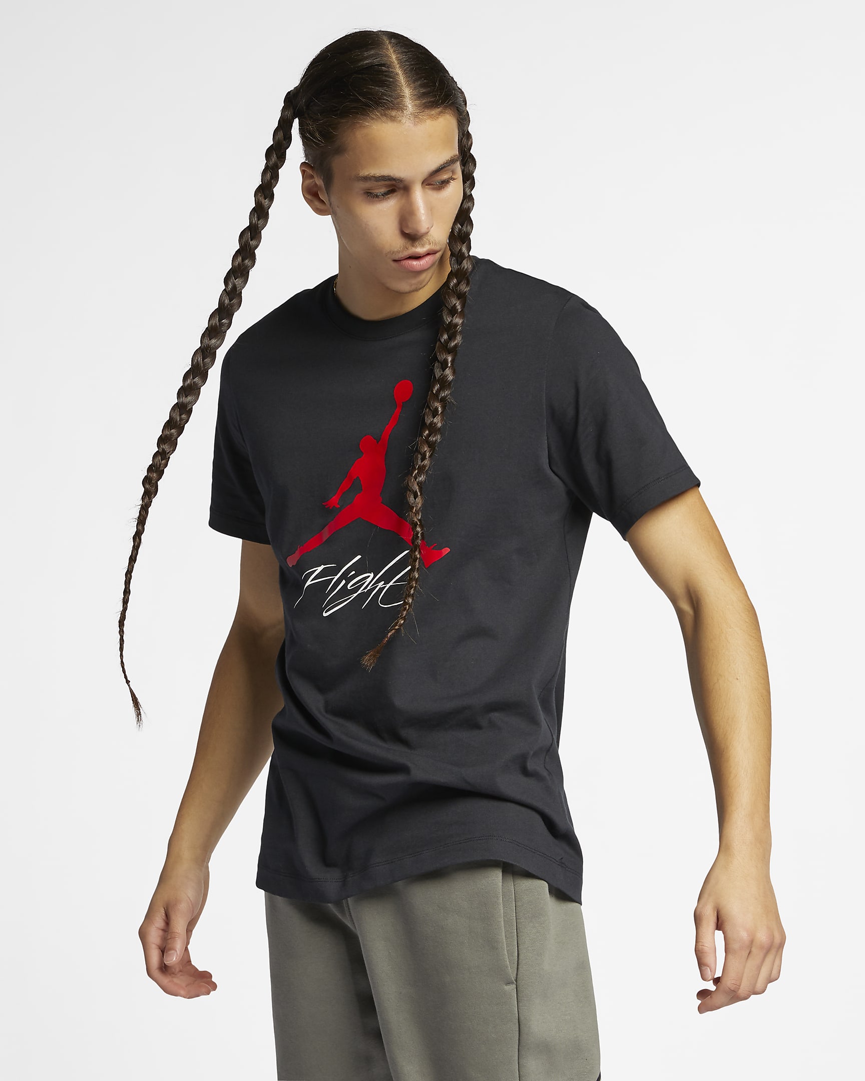 Jordan Jumpman Flight Men's T-Shirt - Black/Gym Red