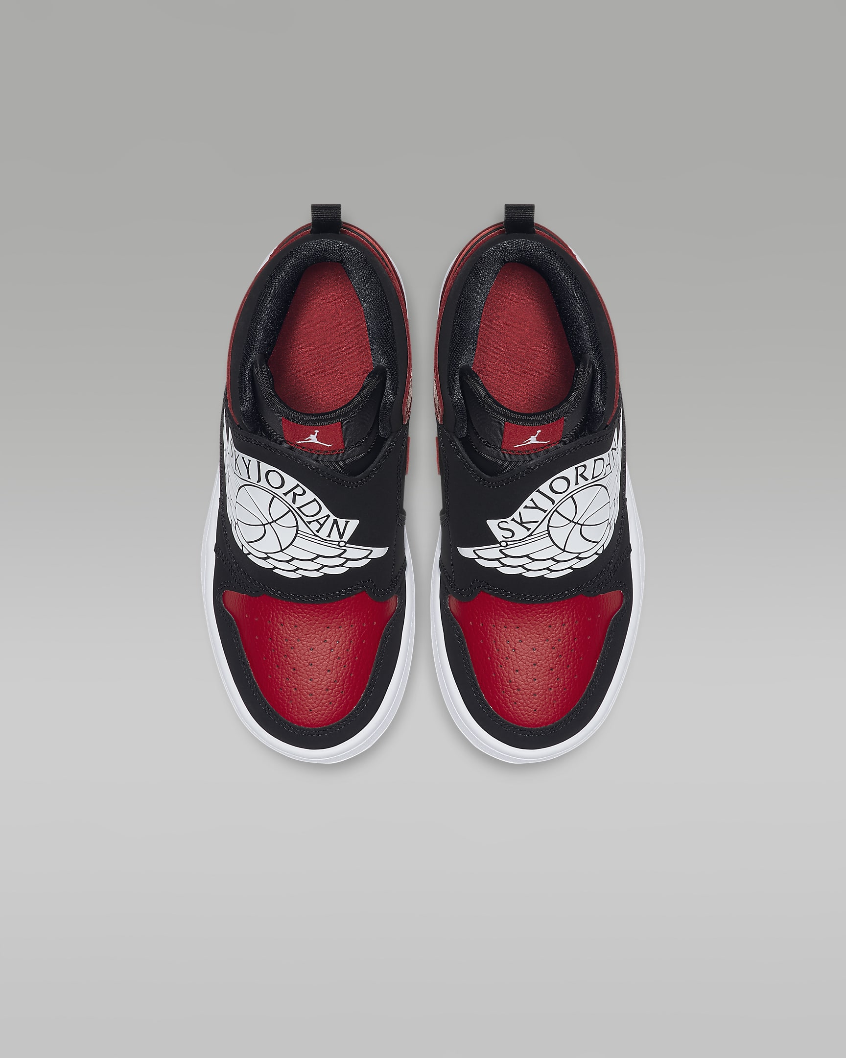 Sky Jordan 1 Younger Kids' Shoe - Black/Gym Red/White