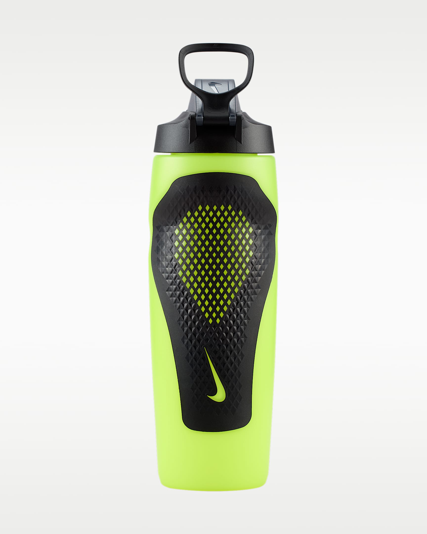 Nike Refuel Locking-Lid Water Bottle (710ml approx.) - Volt/Black