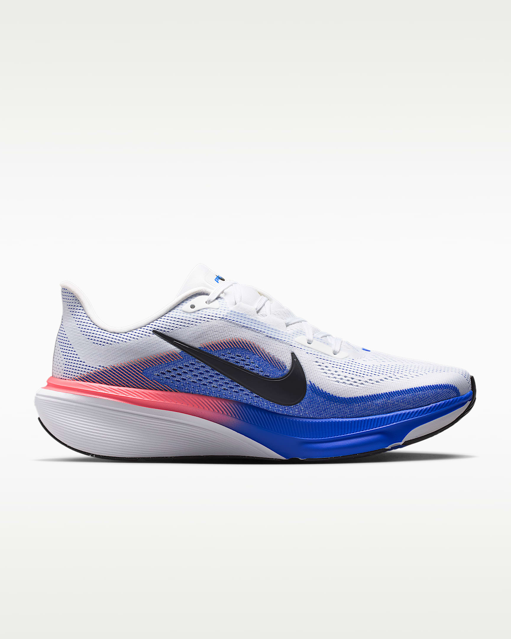 Nike Pegasus 42 Straßenlaufschuh (Herren) - Weiß/Racer Blue/Atomic Pink/Schwarz