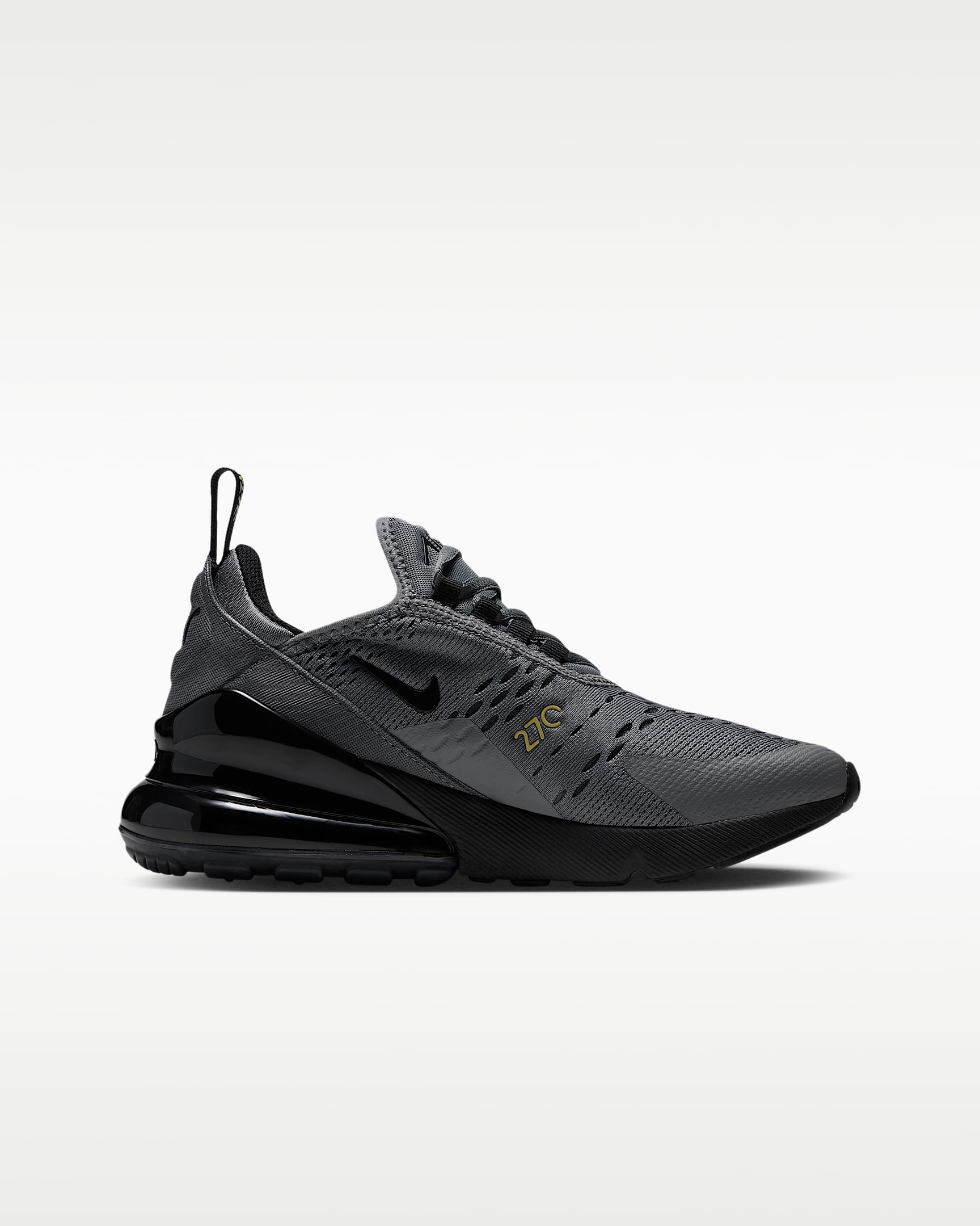 Chaussure Nike Air Max 270 pour ado - Smoke Grey/Chrome Yellow/Dark Smoke Grey/Noir