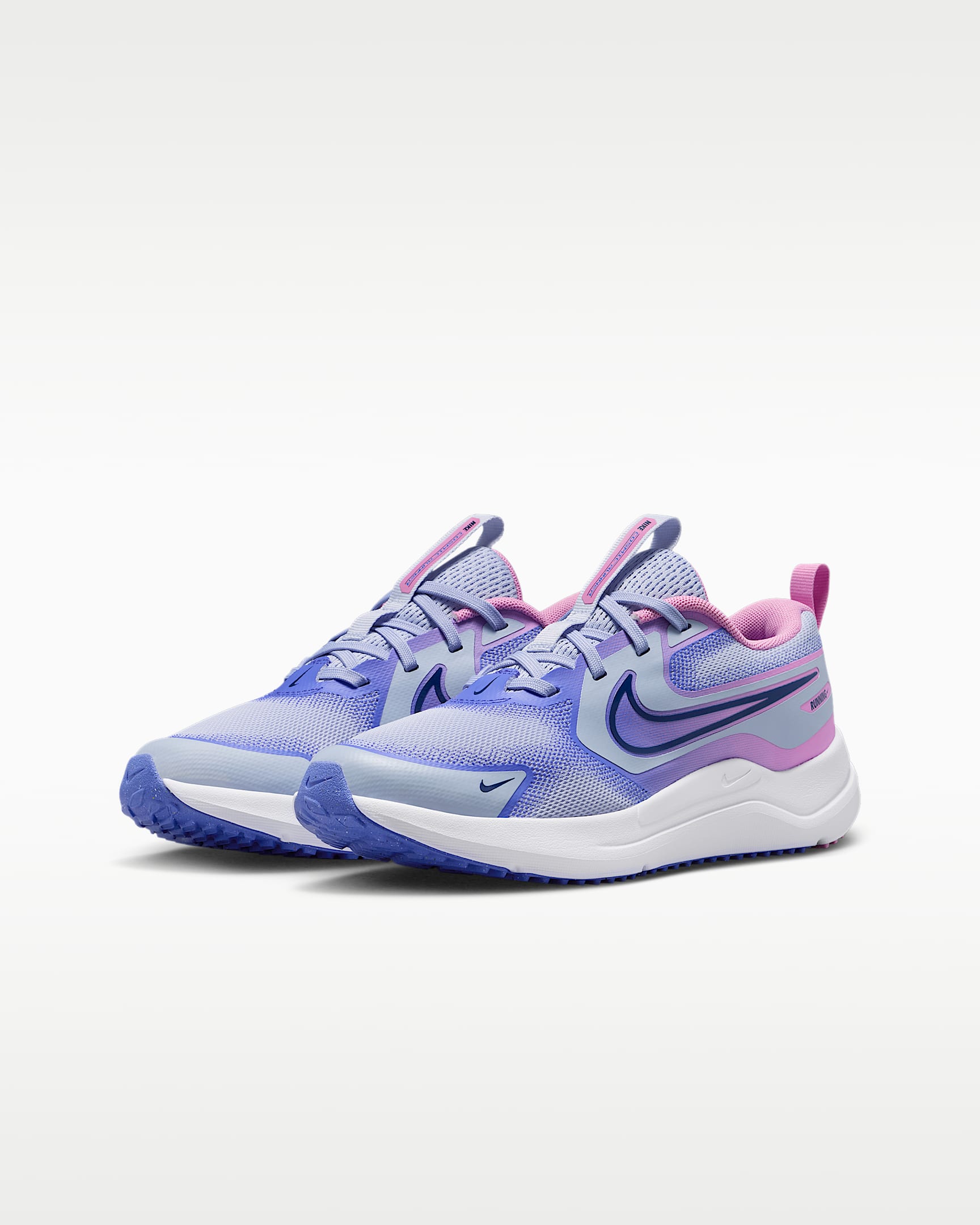 Nike Cosmic Runner Big Kids' Road Running Shoes - Ghost/Sapphire/Light Magenta/Midnight Navy