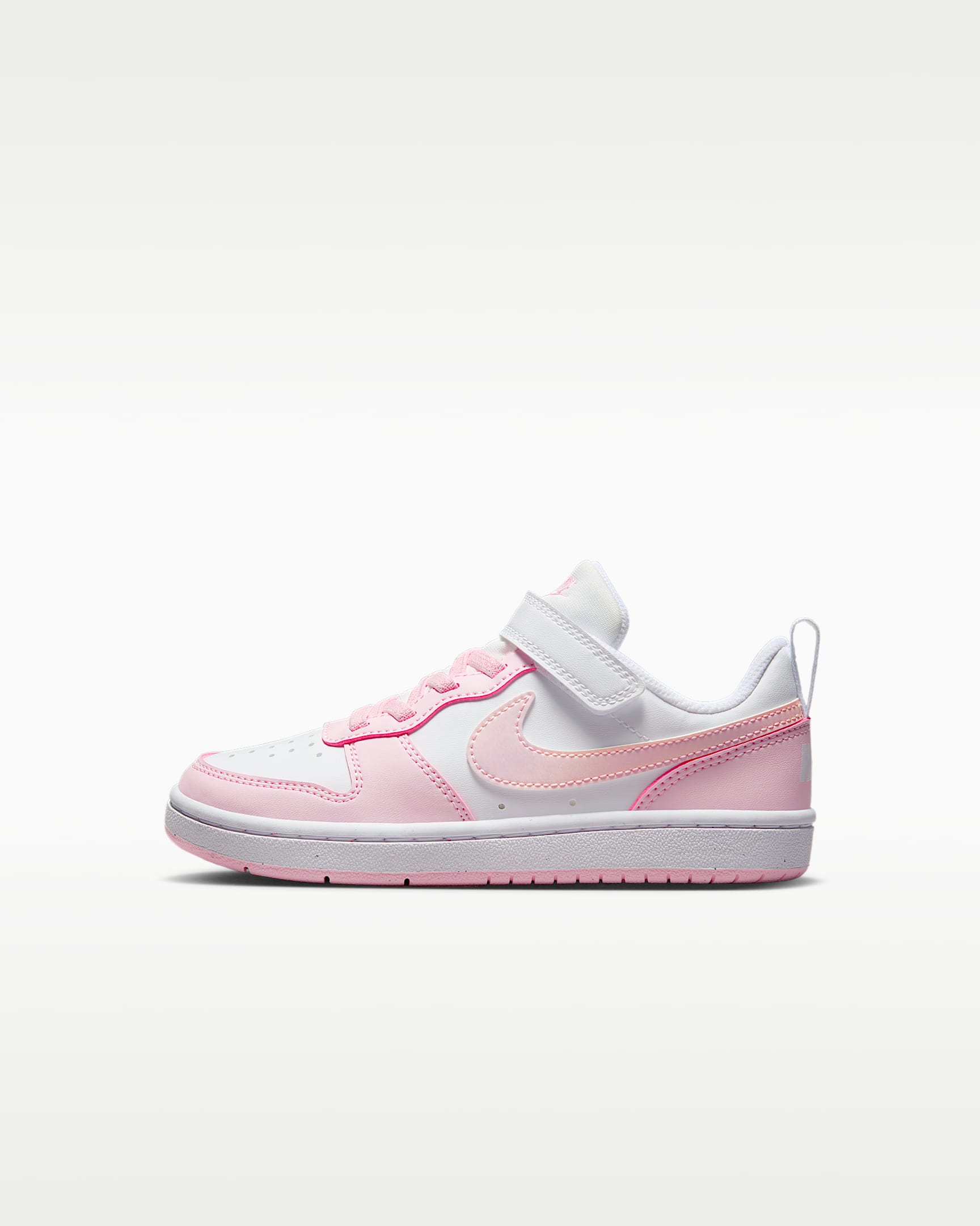 Nike Court Borough Low Recraft Younger Kids' Shoes - White/Pink Foam