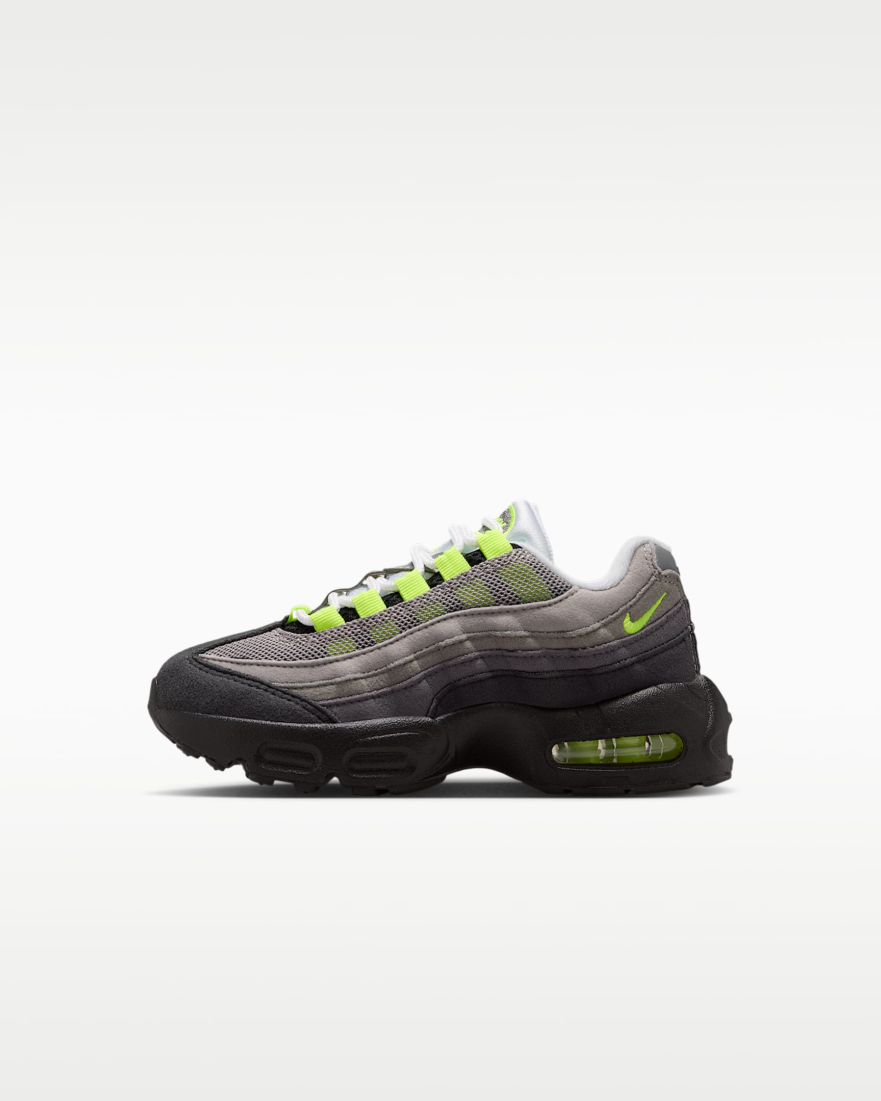 รองเท้าเด็กเล็ก Nike Air Max '95 - ดำ/Anthracite/Light Graphite/Neon Yellow
