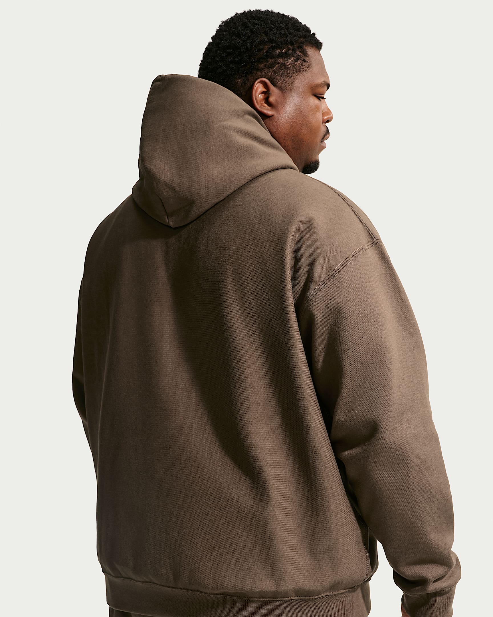 Nike Solo Swoosh Men's Pullover Hoodie - Dark Hazel/White