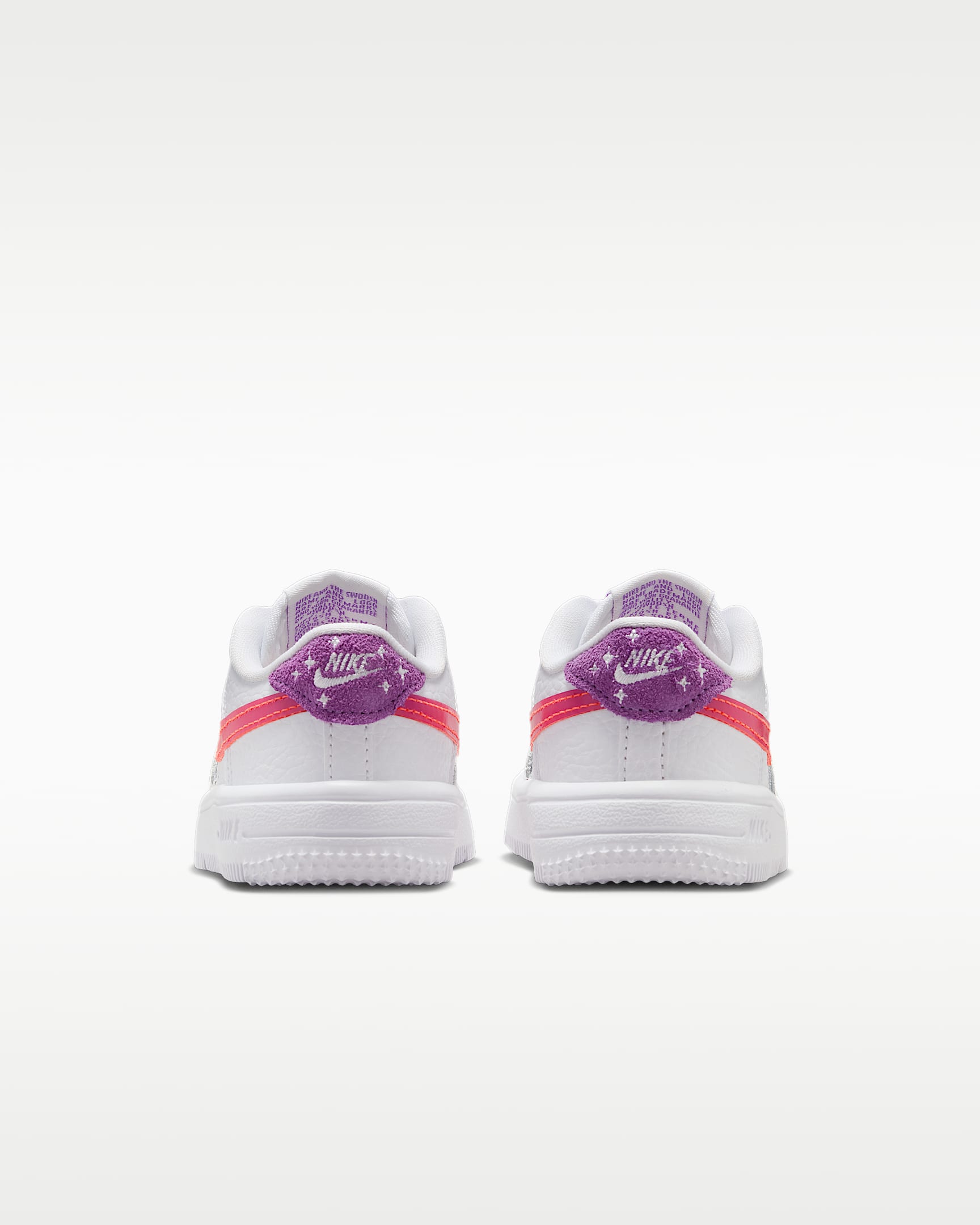 Nike Force 1 Low Baby/Toddler Shoes - White/Turf Orange/Bright Violet