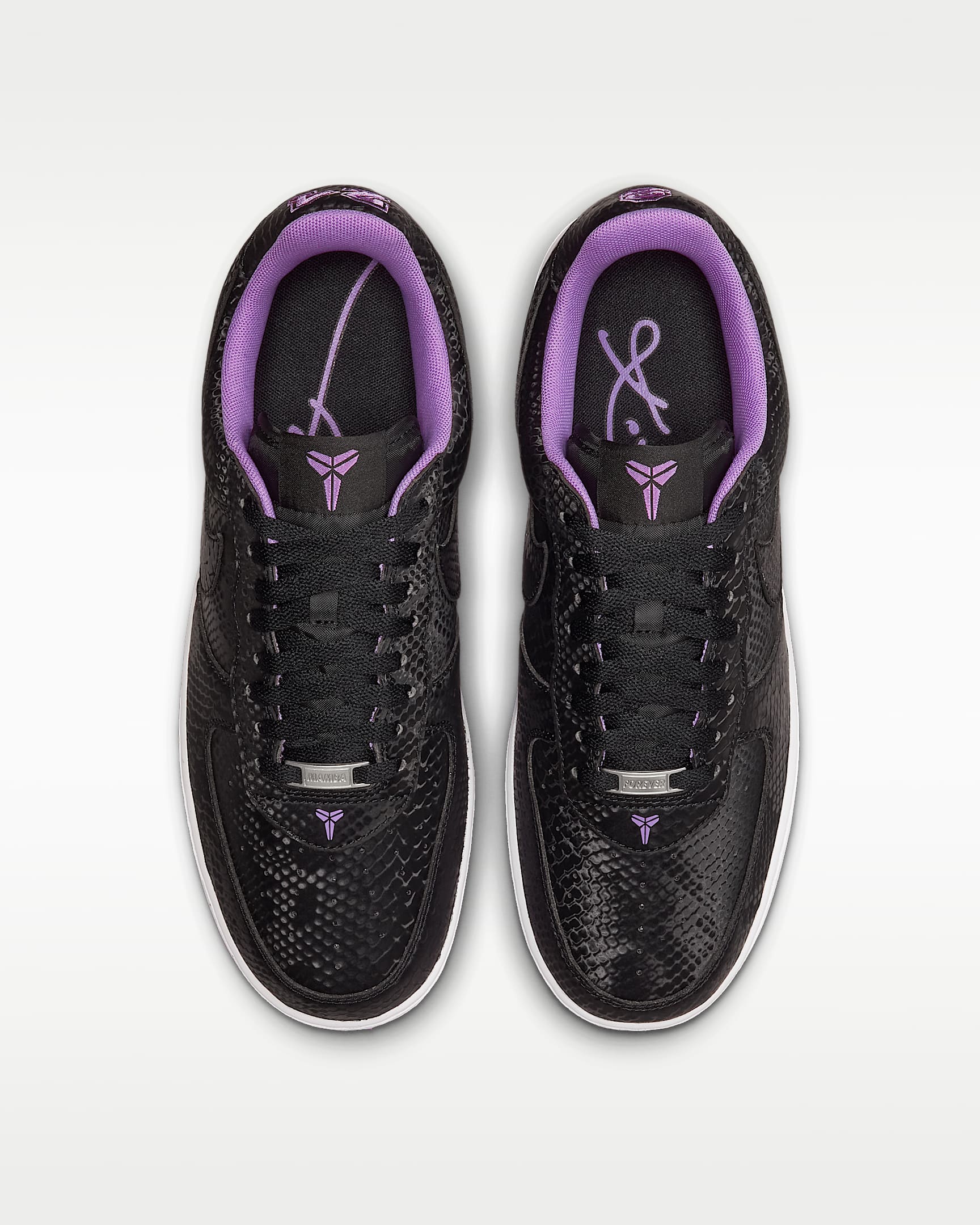 Kobe Air Force 1 Low Schuh (Herren) - Schwarz/Weiß/Purple Stardust