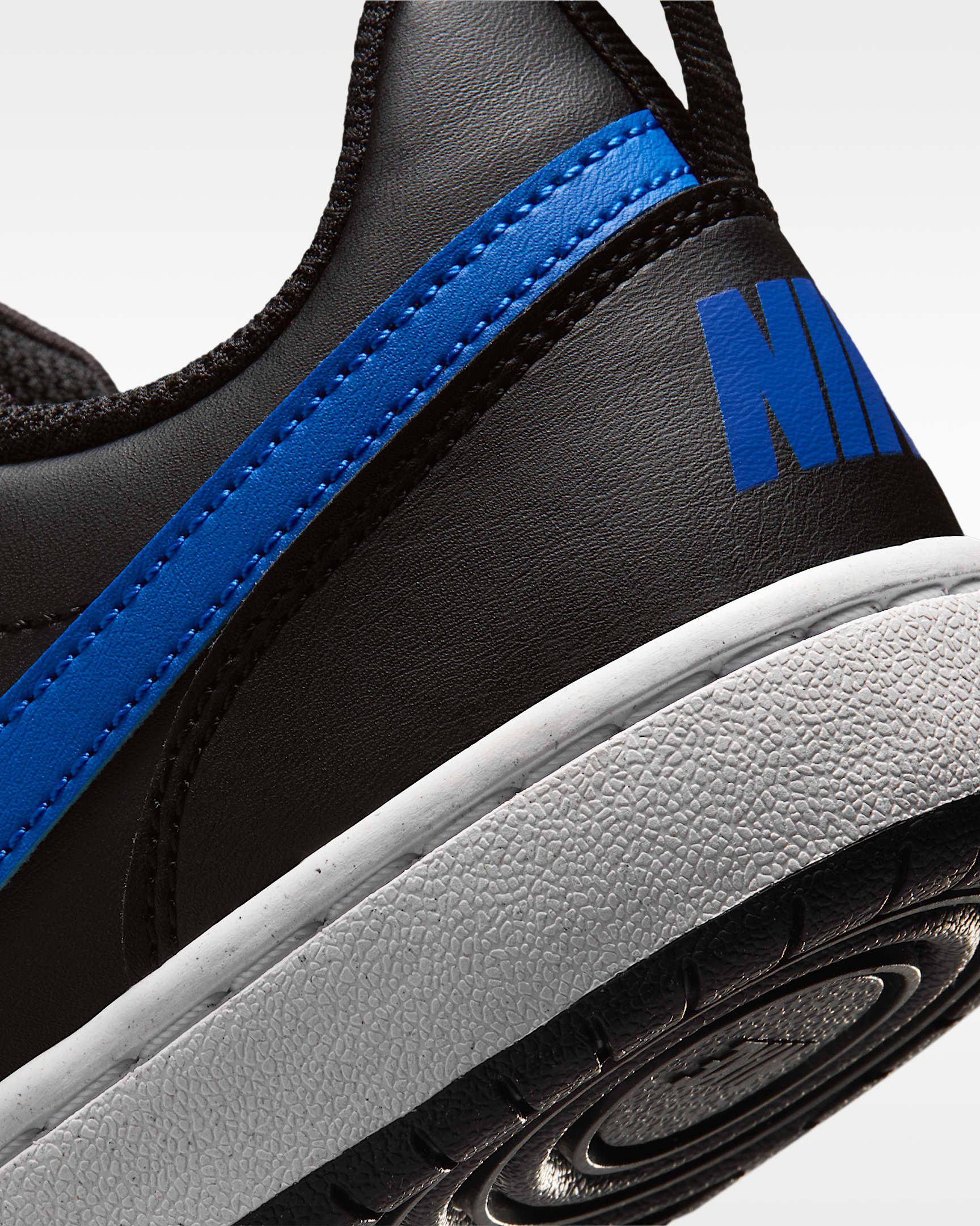 Nike Court Borough Low Recraft Older Kids' Shoes - Black/White/Game Royal