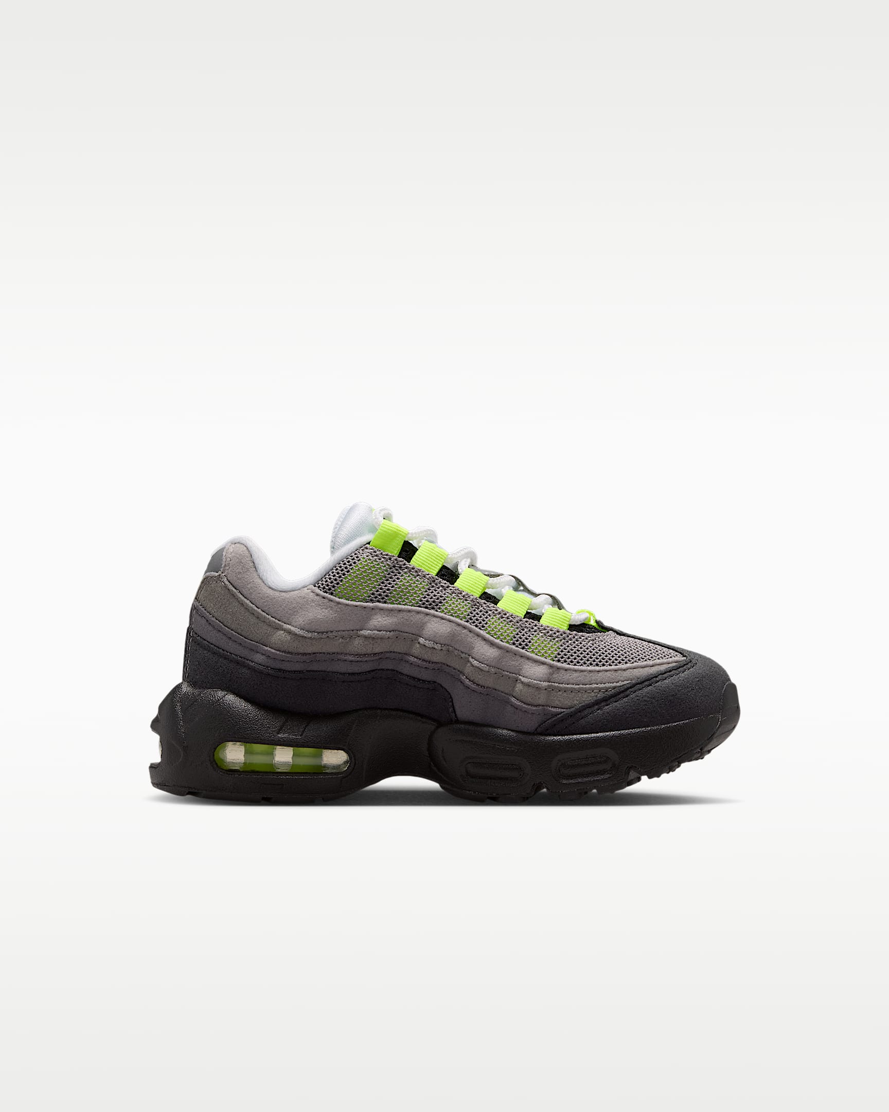 รองเท้าเด็กเล็ก Nike Air Max '95 - ดำ/Anthracite/Light Graphite/Neon Yellow