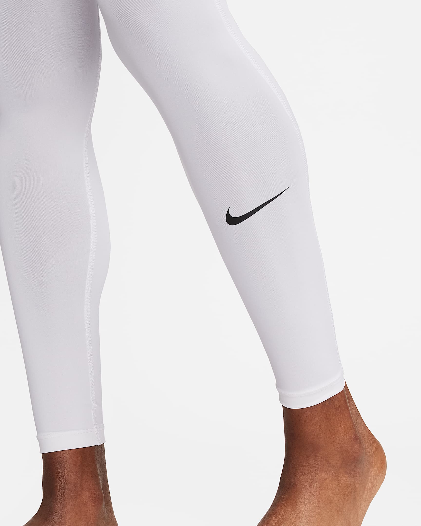 Nike Pro Men's Dri-FIT Fitness Tights - White/Black