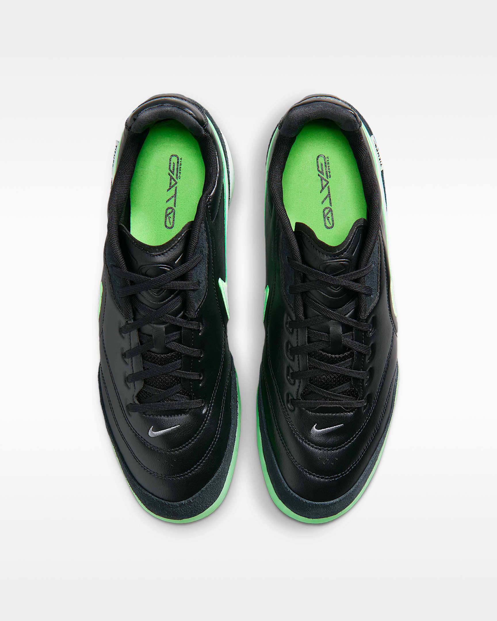 รองเท้าฟุตบอลไม่หุ้มข้อสำหรับสนามในร่ม/คอร์ท Nike Tiempo Streetgato - ดำ/ดำ/Illusion Green
