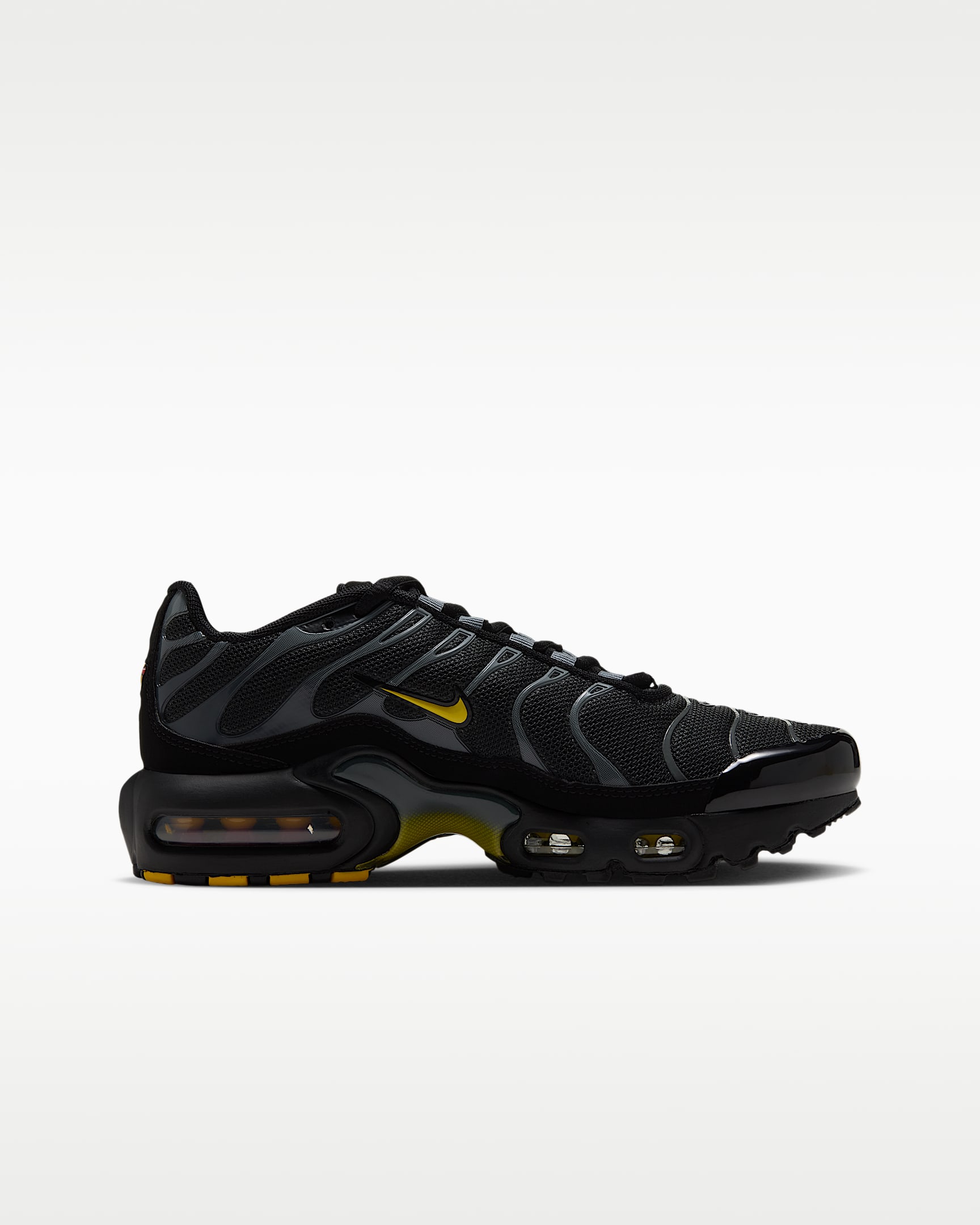 Nike Air Max Plus Older Kids' Shoes - Dark Smoke Grey/Black/Cool Grey/Chrome Yellow