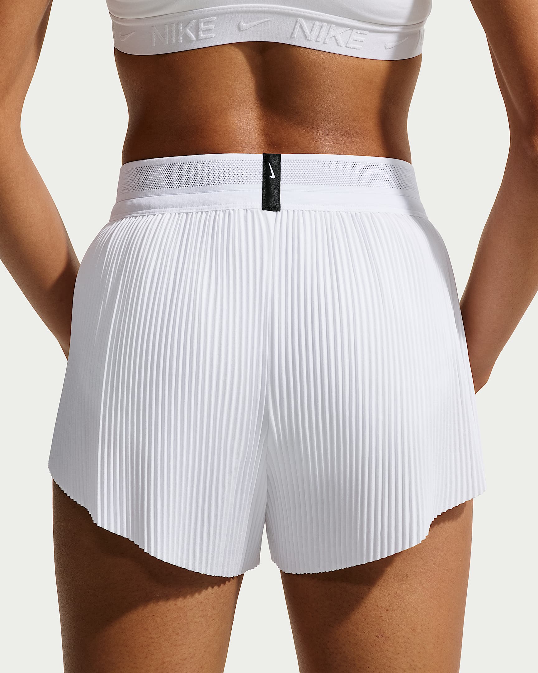 Nike AeroSwift Women's Dri-FIT ADV Mid-Rise 7.5cm (approx.) Brief-Lined Running Shorts - White/Black