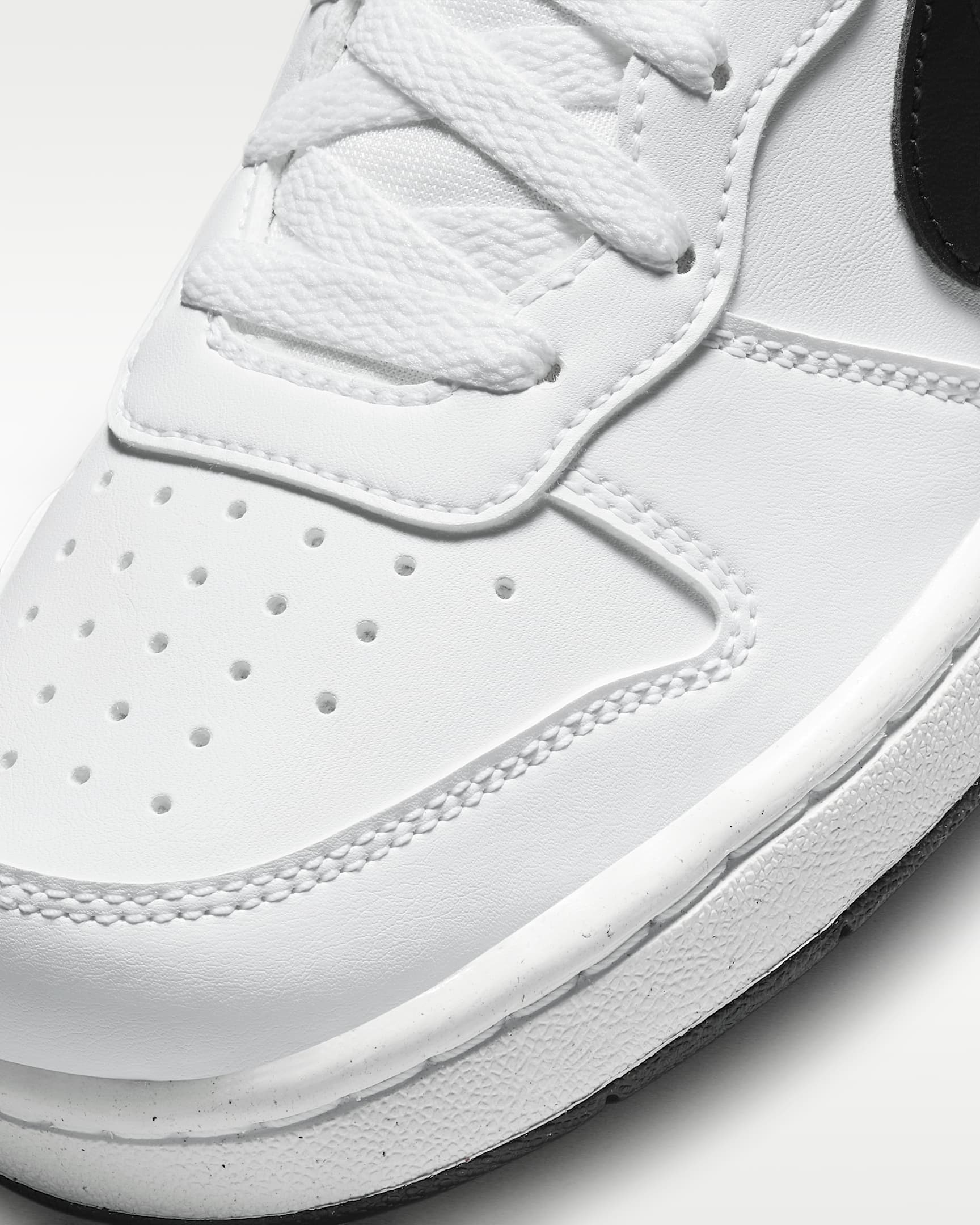 Chaussure Nike Court Borough Low Recraft pour ado - Blanc/Noir